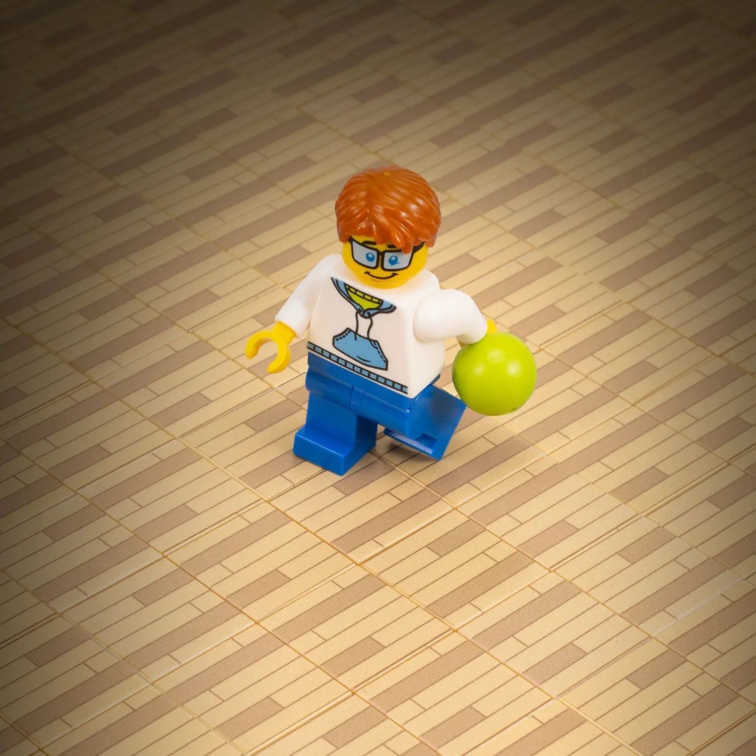 Hardwood Flooring (Light) / Basketball Court 2x2 Tile made using LEGO parts -B3 Customs by B3 Customs