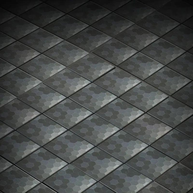 Black Shades HEX Flooring - Custom Printed 2x2 Tile by B3 Customs