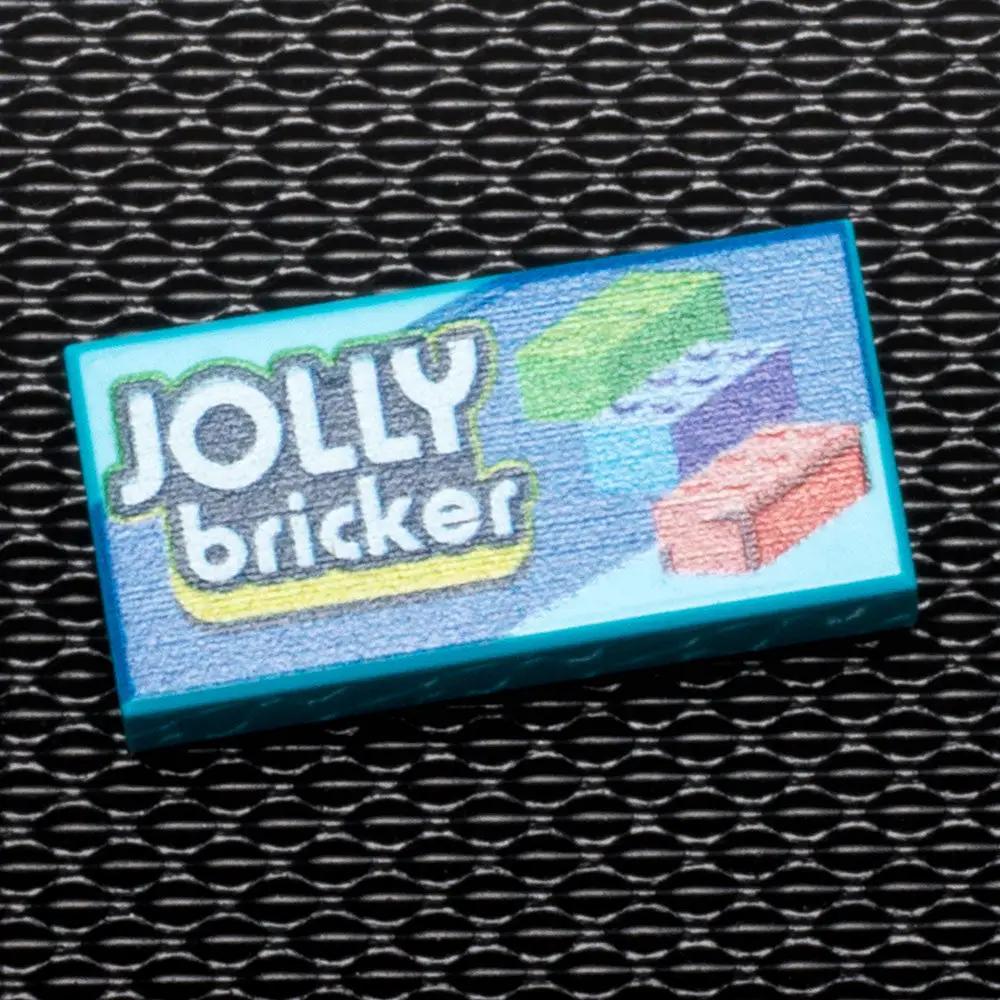 Jolly Bricker Printed 1x2 Tile made using LEGO part - B3 Customs by B3 Customs
