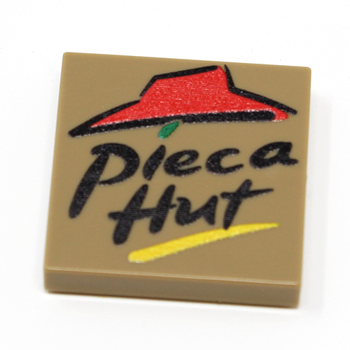 Pieca Hut (Pizza) - Custom Printed 2x2 Tile made using LEGO part by B3 Customs