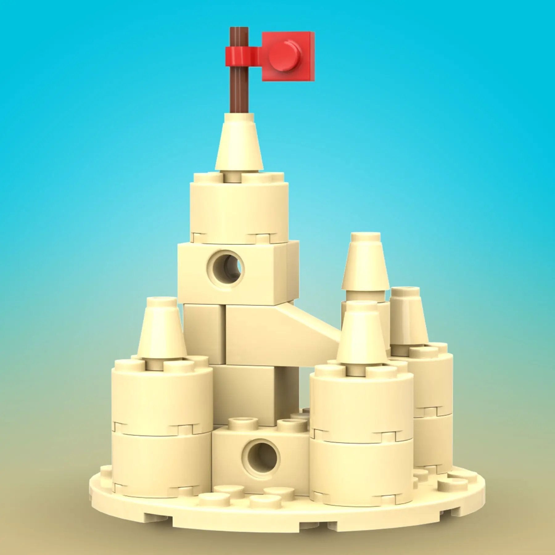 Sand Castle (Summer Fun!) - Custom Building Set by B3 Customs