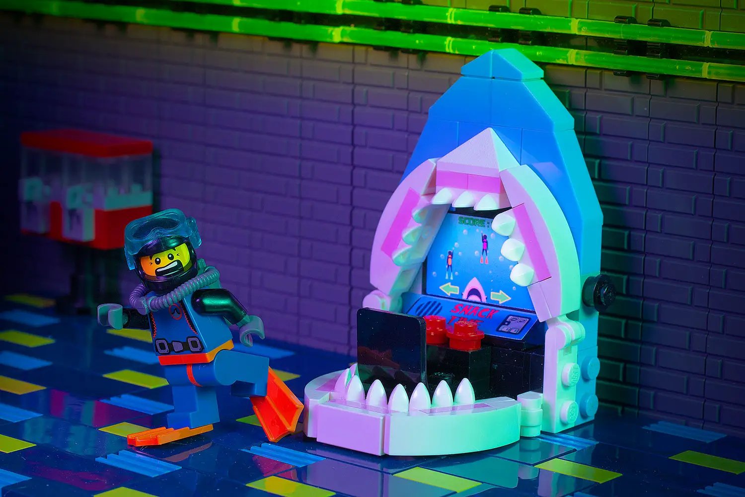 Shark Attack! Arcade Game made using LEGO parts - B3 Customs by B3 Customs