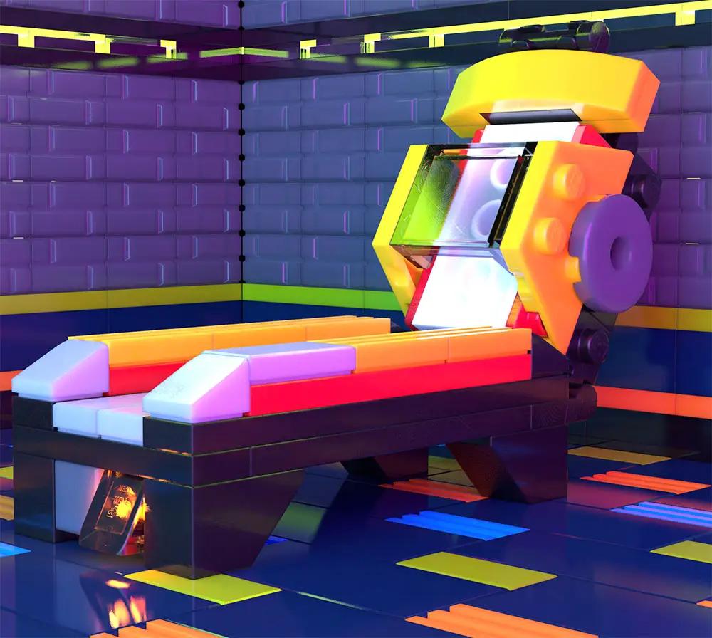 Roller Ball Arcade Machine made from LEGO parts by B3 Customs