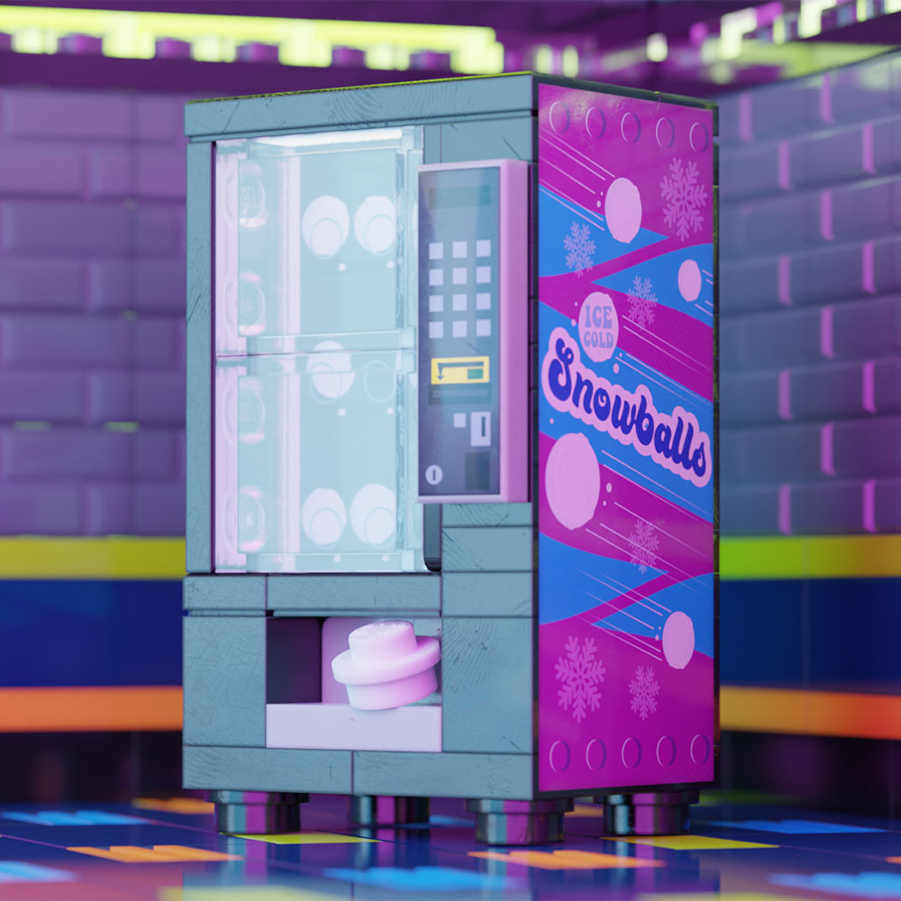 Snowballs Minifig Vending Machine made using LEGO parts - B3 Customs by B3 Customs
