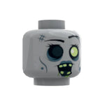 B3 Customs® Zombie #1 Minifig Head by B3 Customs