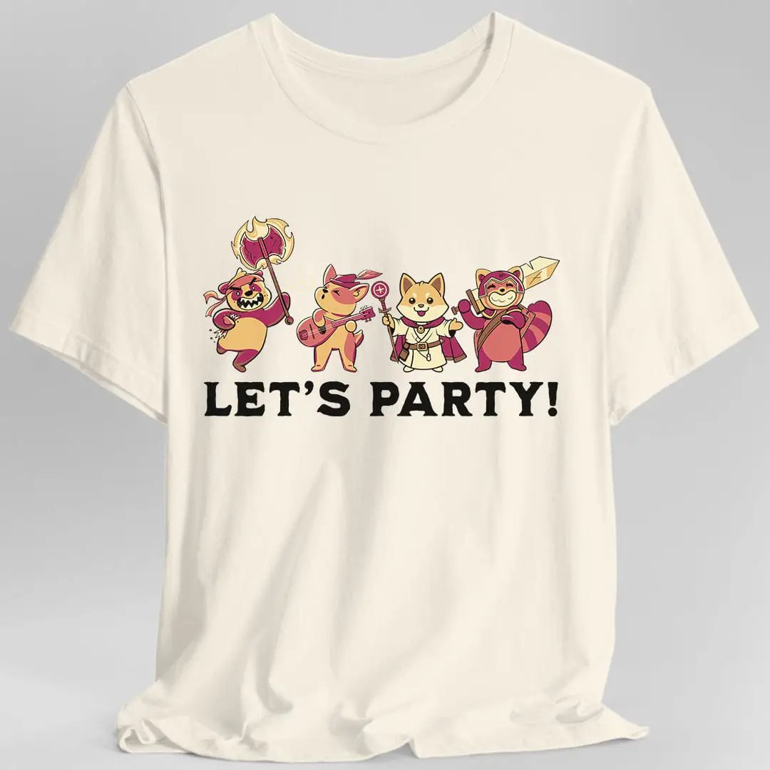 Let’s Party D&D T-Shirt by Sunburst RPG