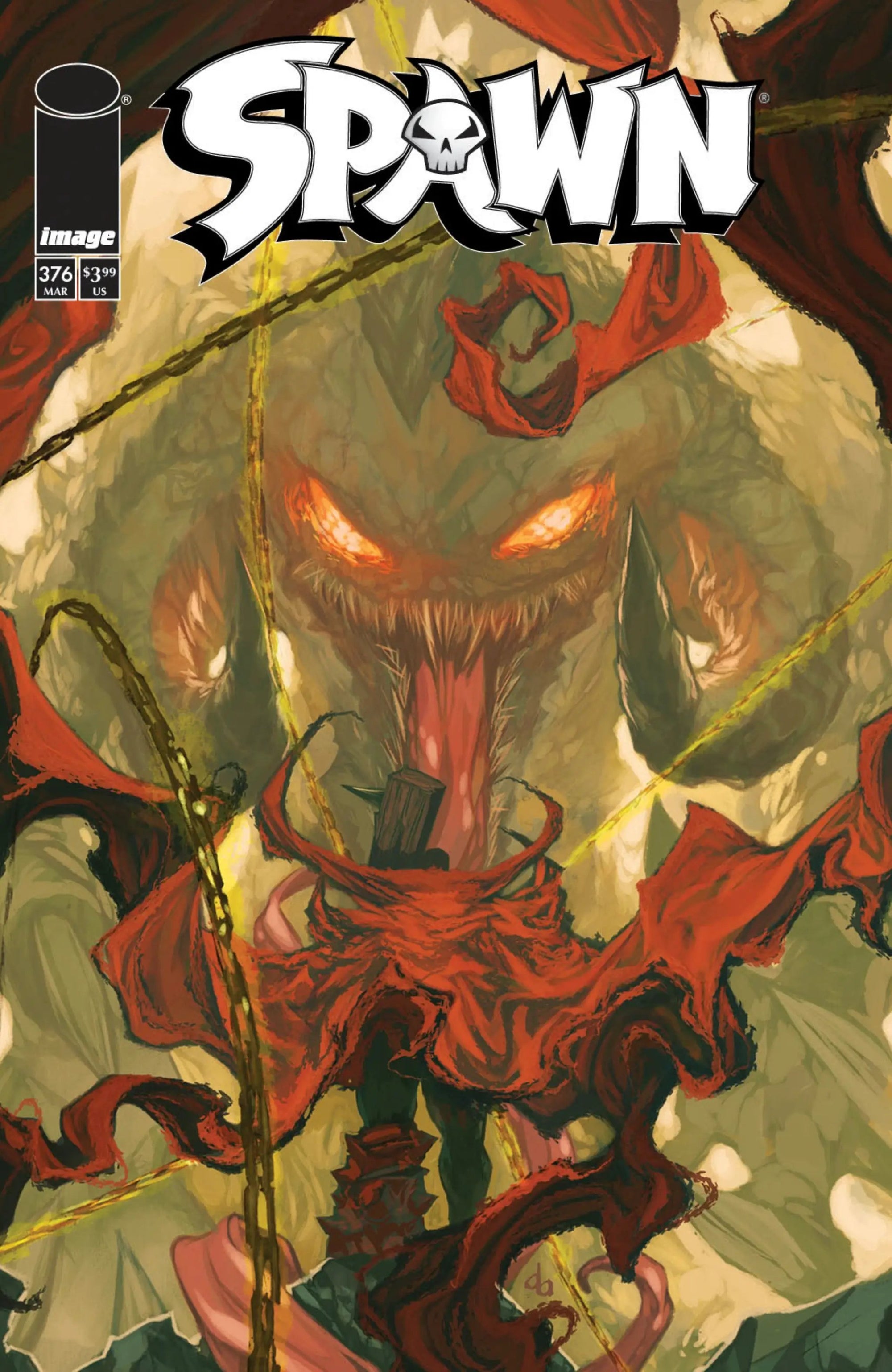 Comic book Spawn #376 by Lunar Distribution featuring cover art by Don Aguillo, showcasing detailed comic illustration.