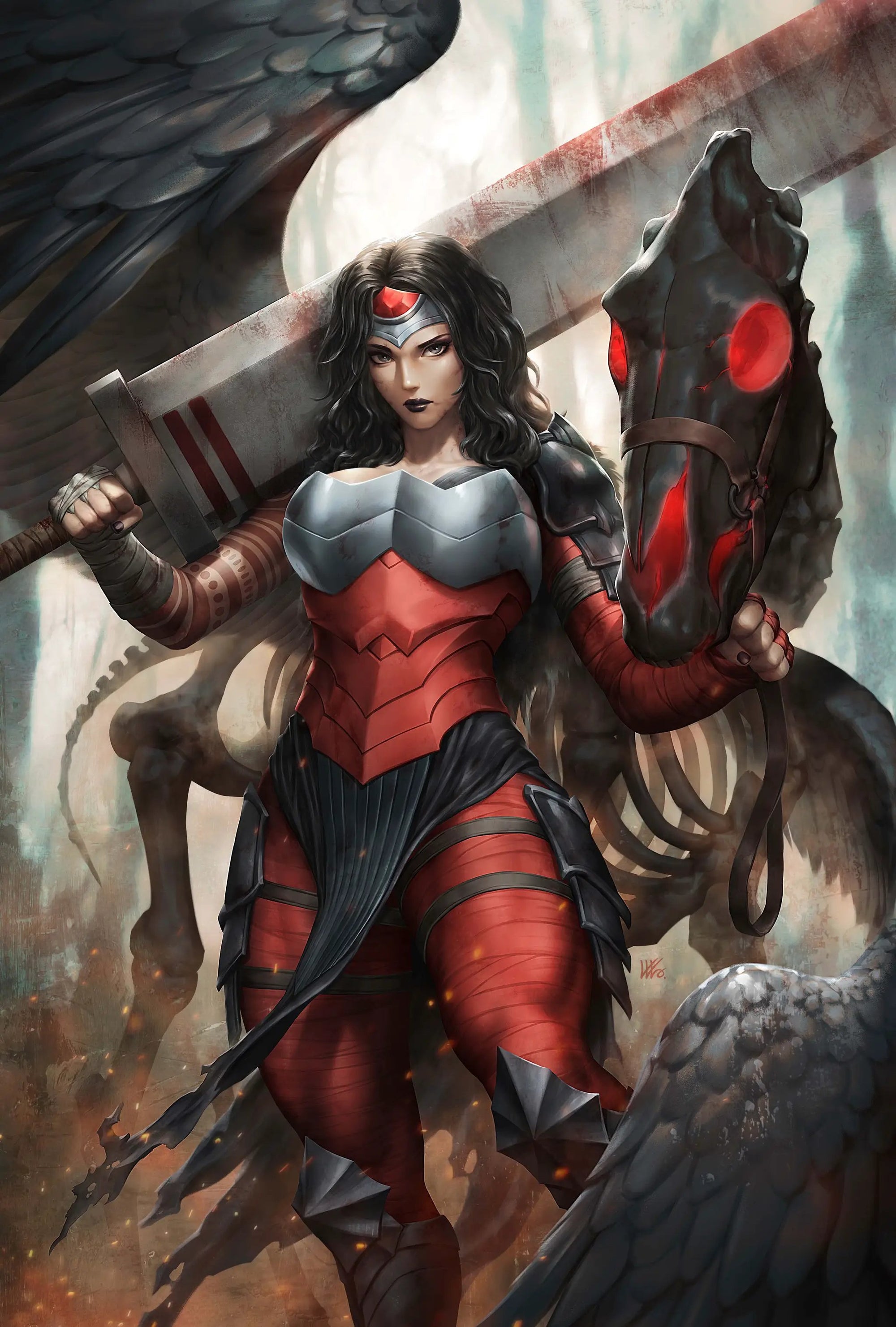Cover of Absolute Wonder Woman #18 comic book by Lunar Distribution featuring Wonder Woman in a dynamic pose with bold colors.