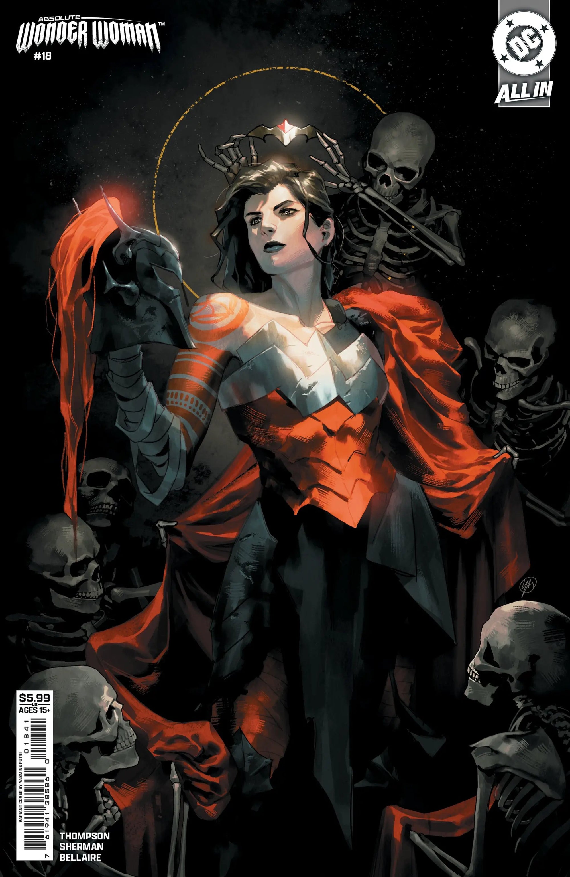 Cover of Absolute Wonder Woman #18 comic book published by Lunar Distribution, featuring Wonder Woman in a dynamic pose.