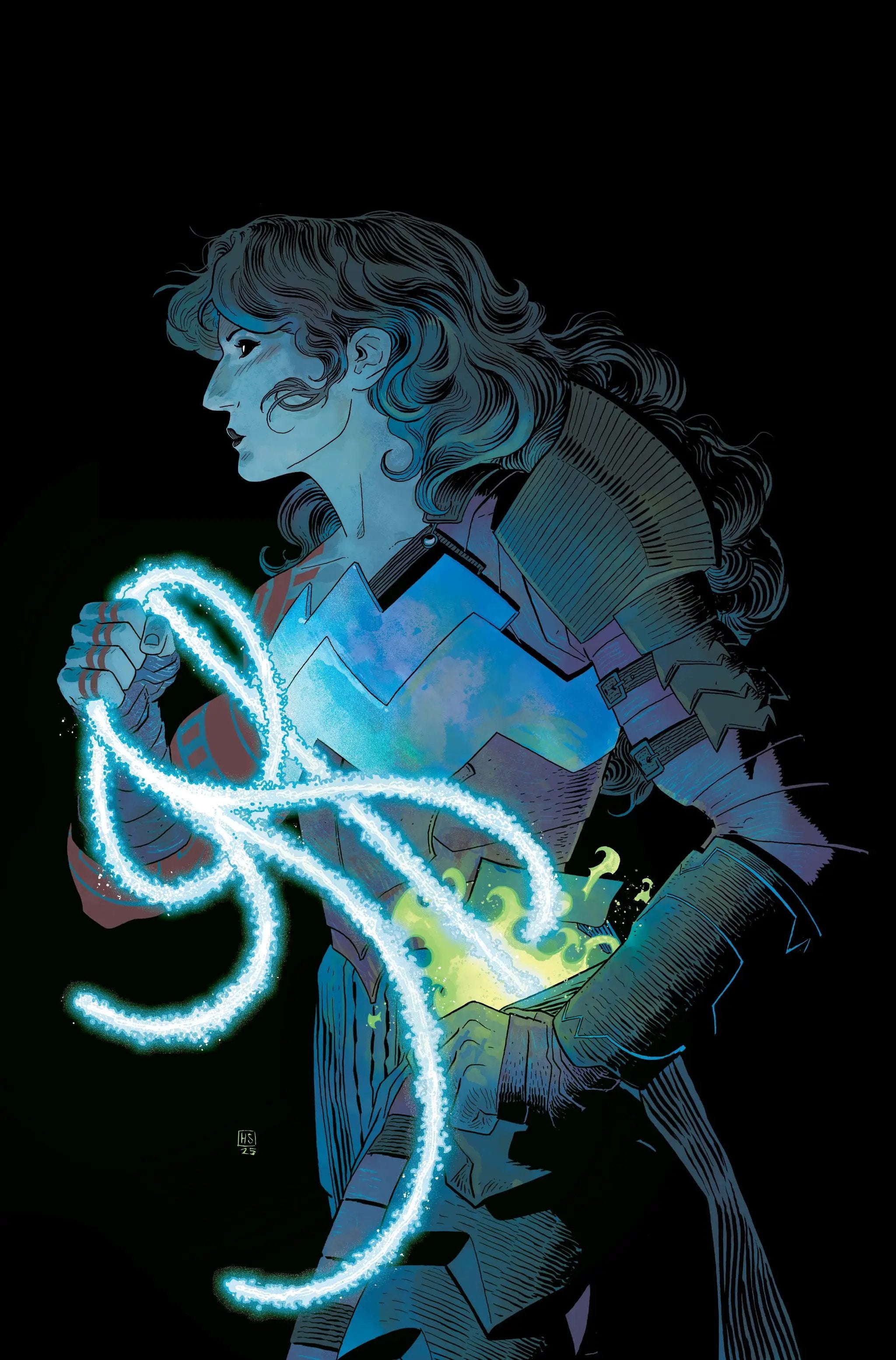 Comic book cover of Absolute Wonder Woman #19 by Lunar Distribution, featuring Wonder Woman in a dynamic pose with vibrant colors.
