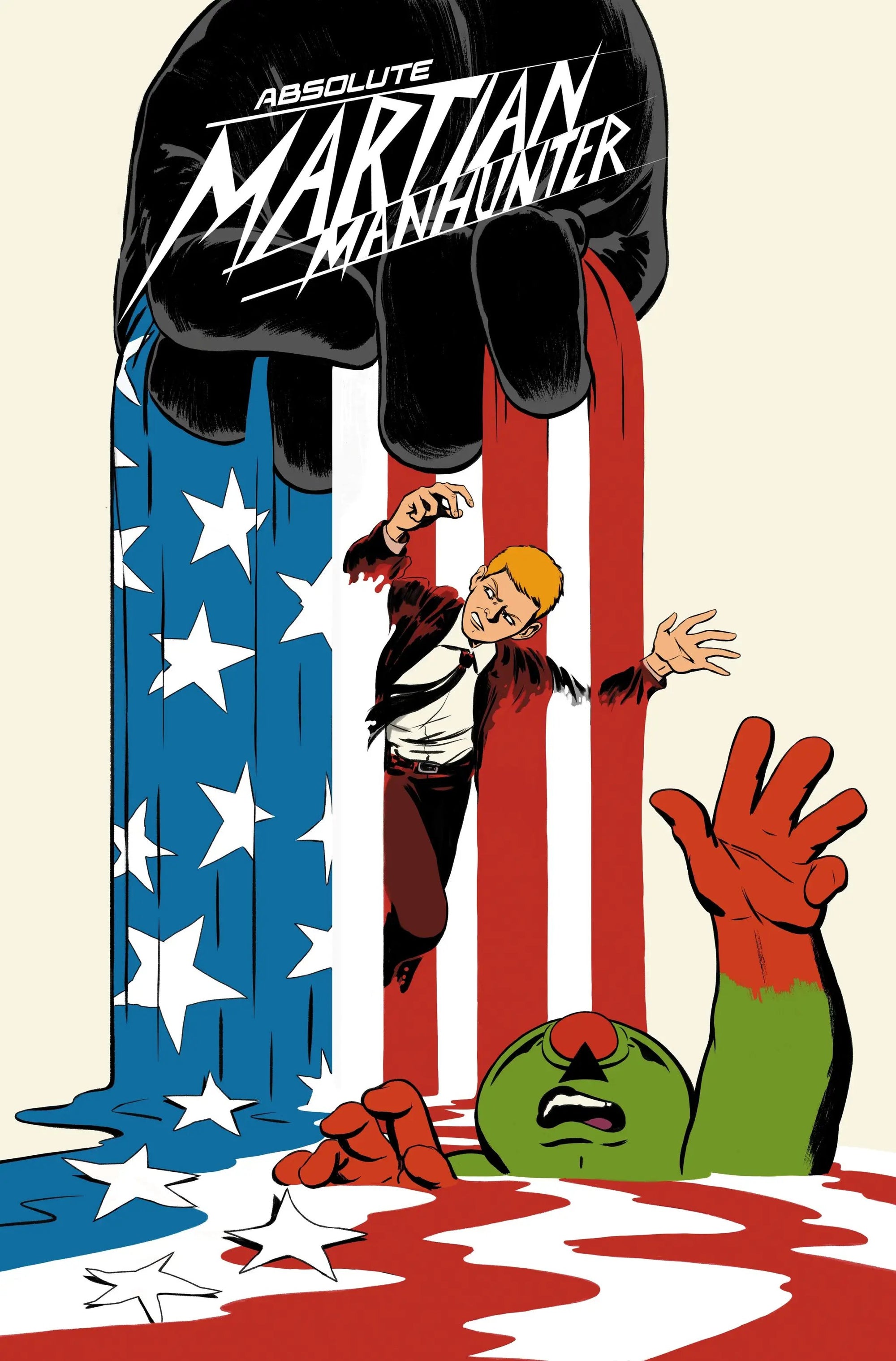 Cover of Absolute Martian Manhunter #10 comic book featuring Martian Manhunter, illustrated by Javier Rodriguez, from Lunar Distribution.