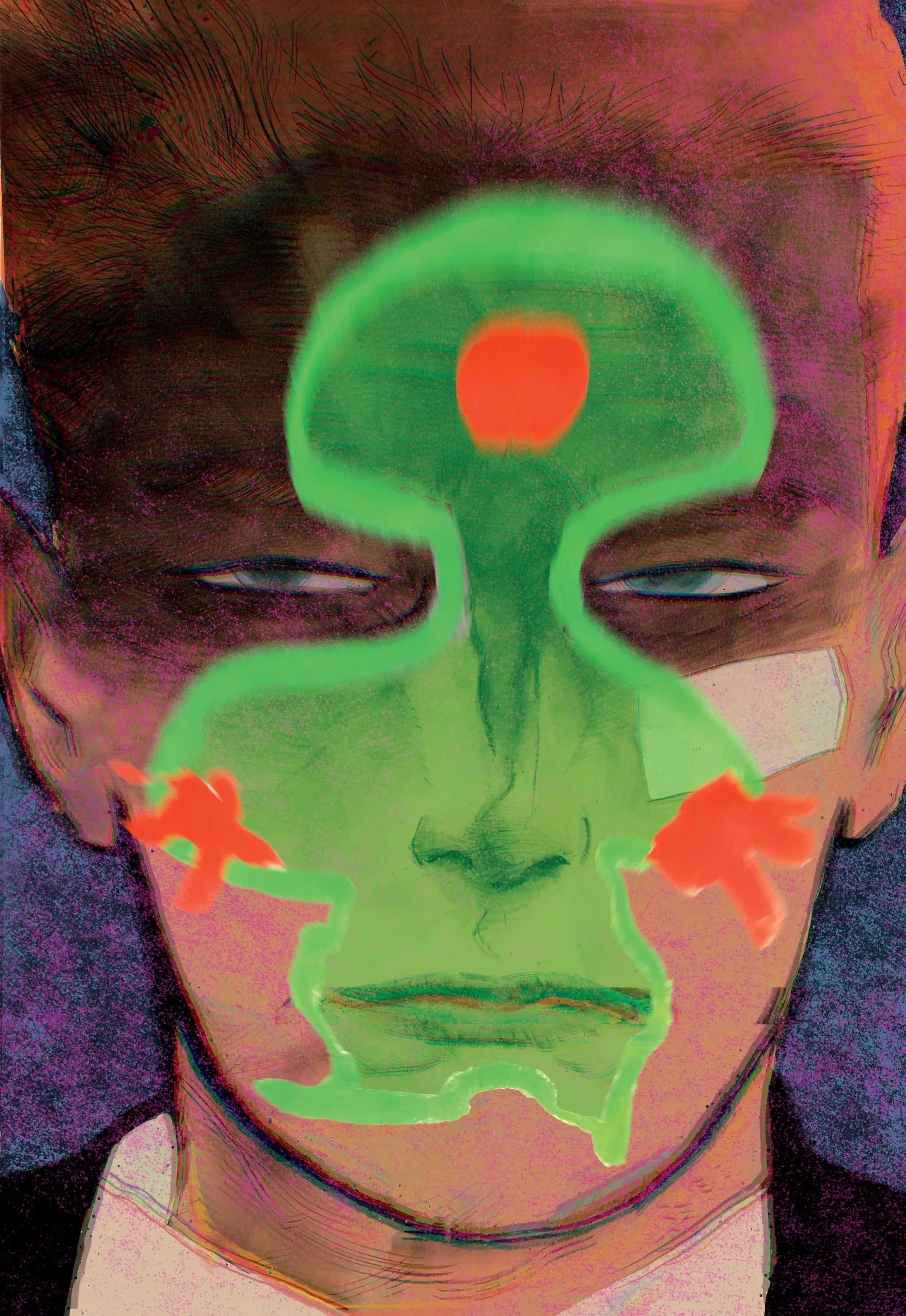 Cover of Absolute Martian Manhunter #10 comic book by Lunar Distribution, featuring Martian Manhunter in a dynamic pose.