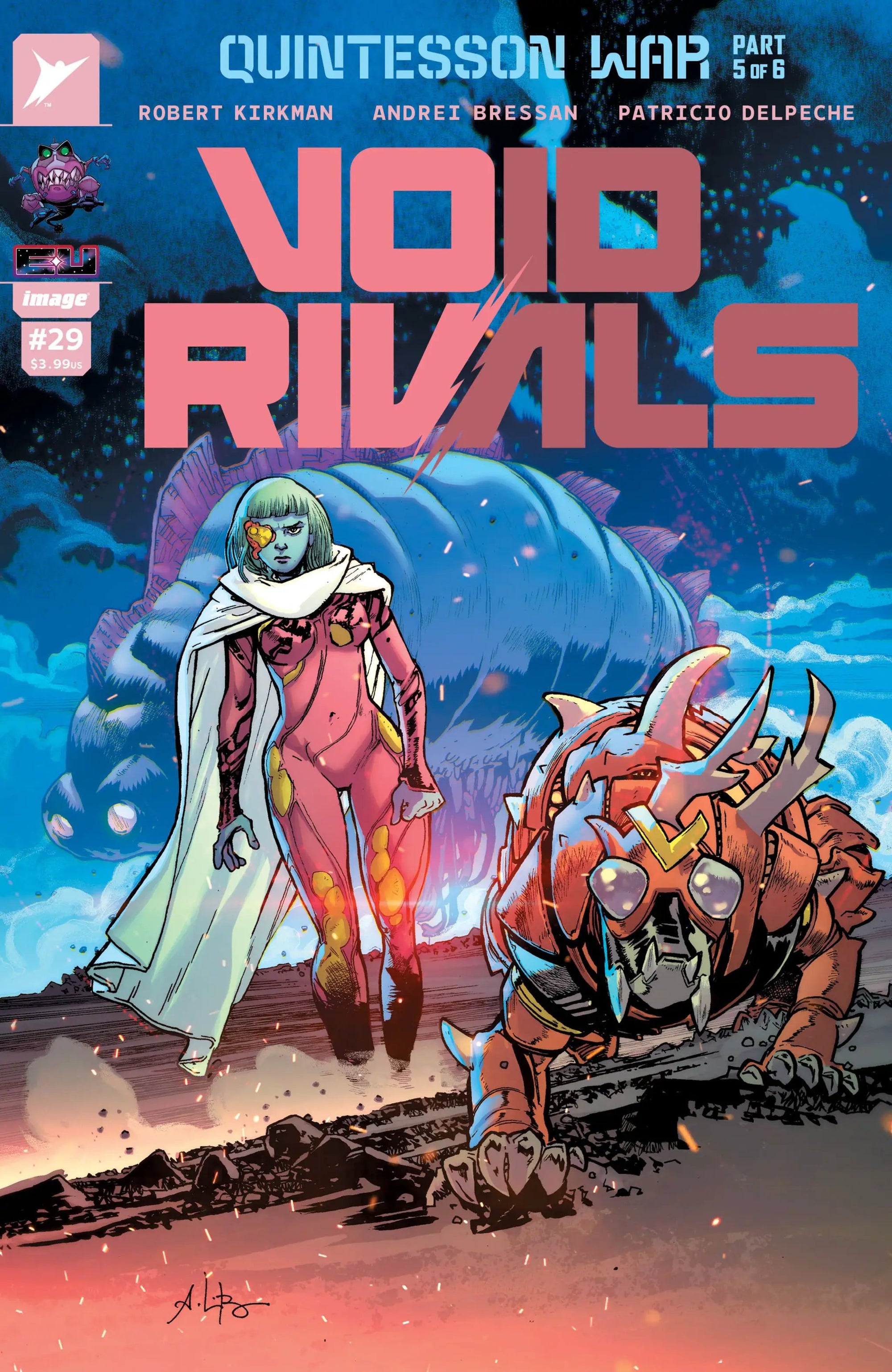 Comic book VOID RIVALS #29 from Lunar Distribution featuring dynamic cover art by Lorenzo De Felici.