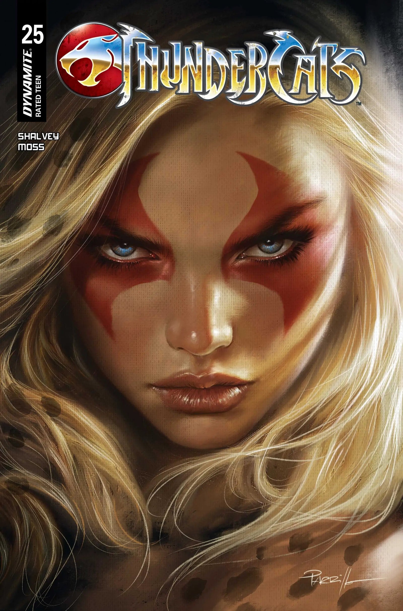 Comic book cover for Thundercats #25 by Lunar Distribution, featuring vibrant artwork and characters from the Thundercats series.