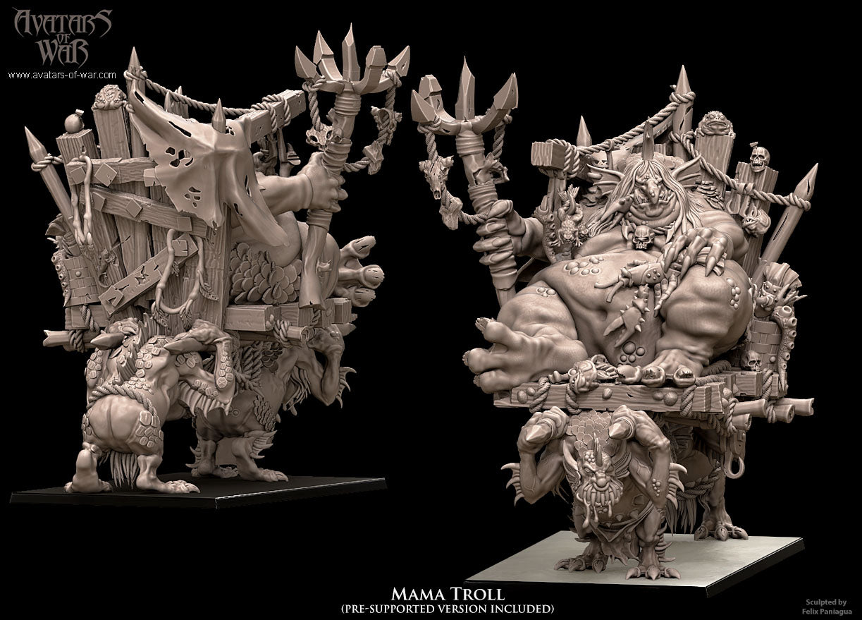 3D printed Momma Troll by Avatars of War