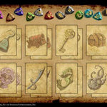 Neoprene game playmat for Dead Man's Draw card game by Mayday Games, featuring colorful pirate-themed artwork.