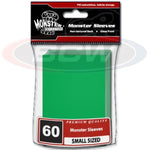 Small glossy green sleeves from THE MIGHTY HOBBY SHOP, no logo, designed for protecting trading cards or collectibles.