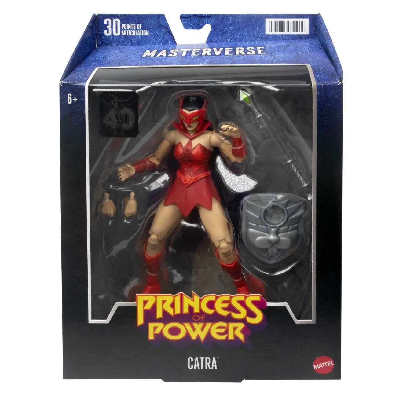 7-inch Masters of the Universe Masterverse Catra action figure with detailed armor and fierce pose, collectible toy from THE MIGHTY HOBBY SHOP.