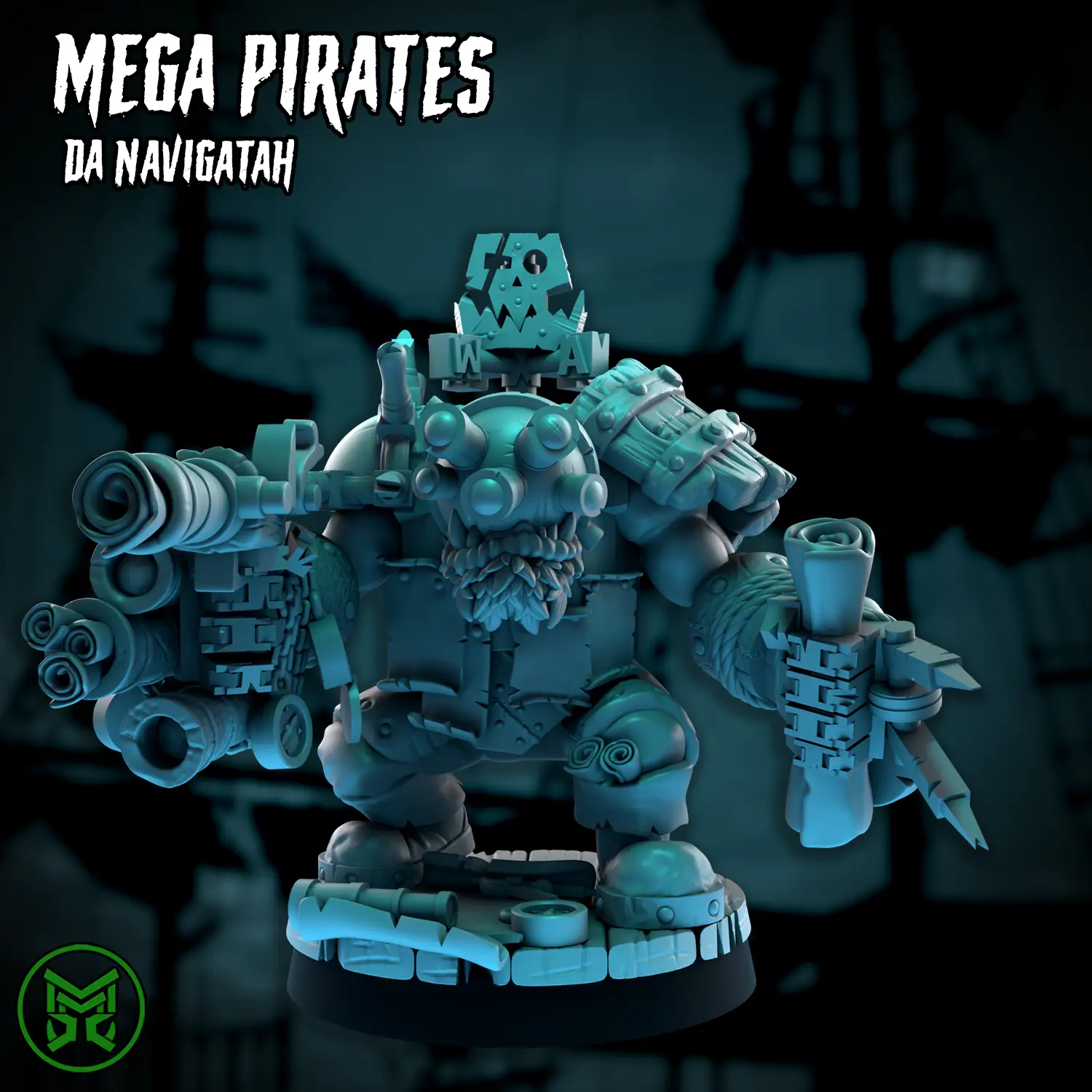 3d Printed Da Pirate Navigatah by Mekka Miniatures by Last Hope Miniatures