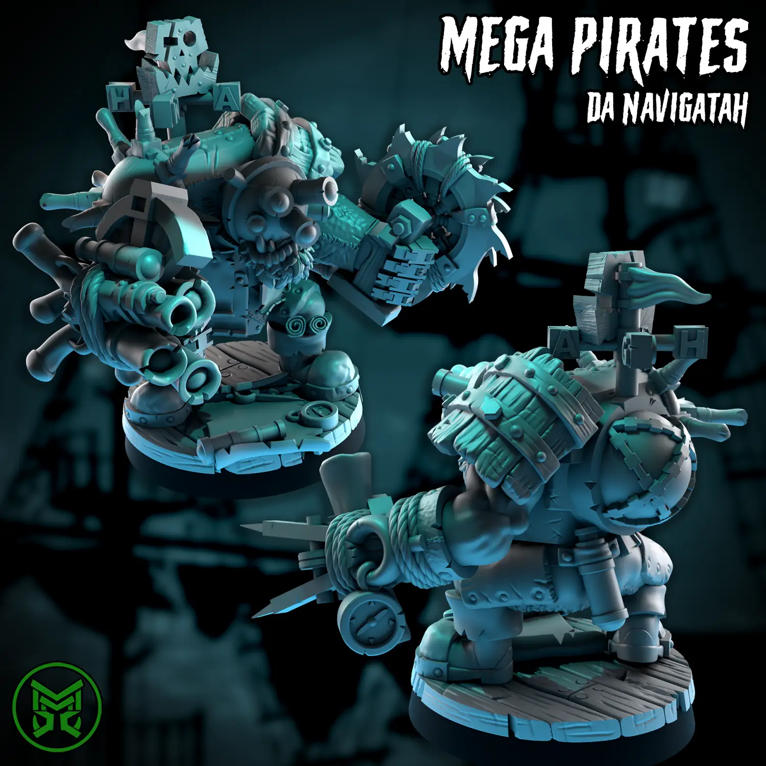 3d Printed Da Pirate Navigatah by Mekka Miniatures by Last Hope Miniatures