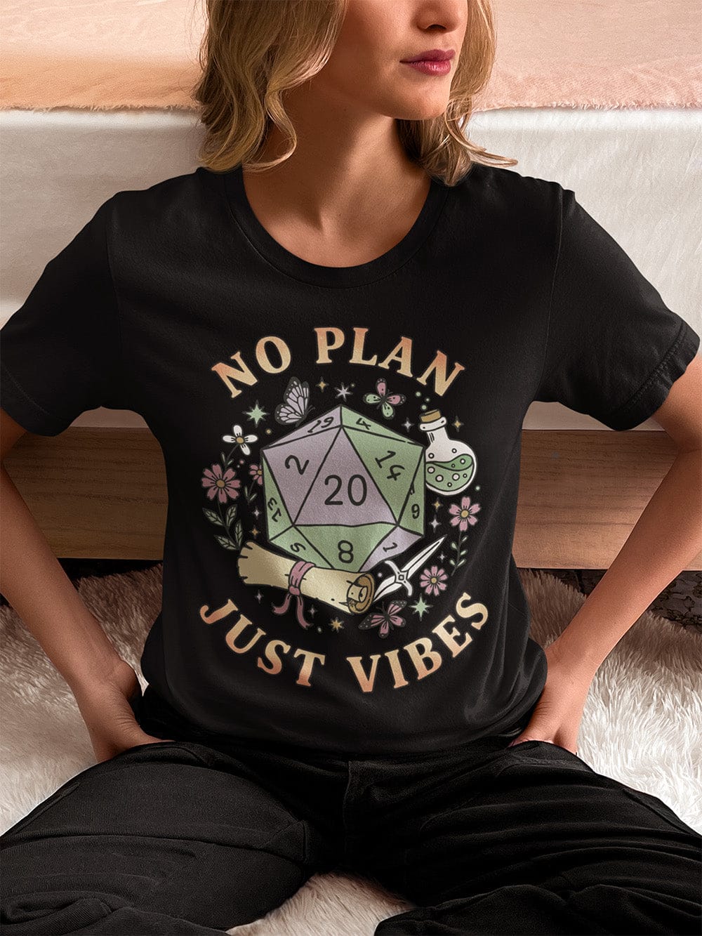 No Plan Just Vibes D&D T-Shirt