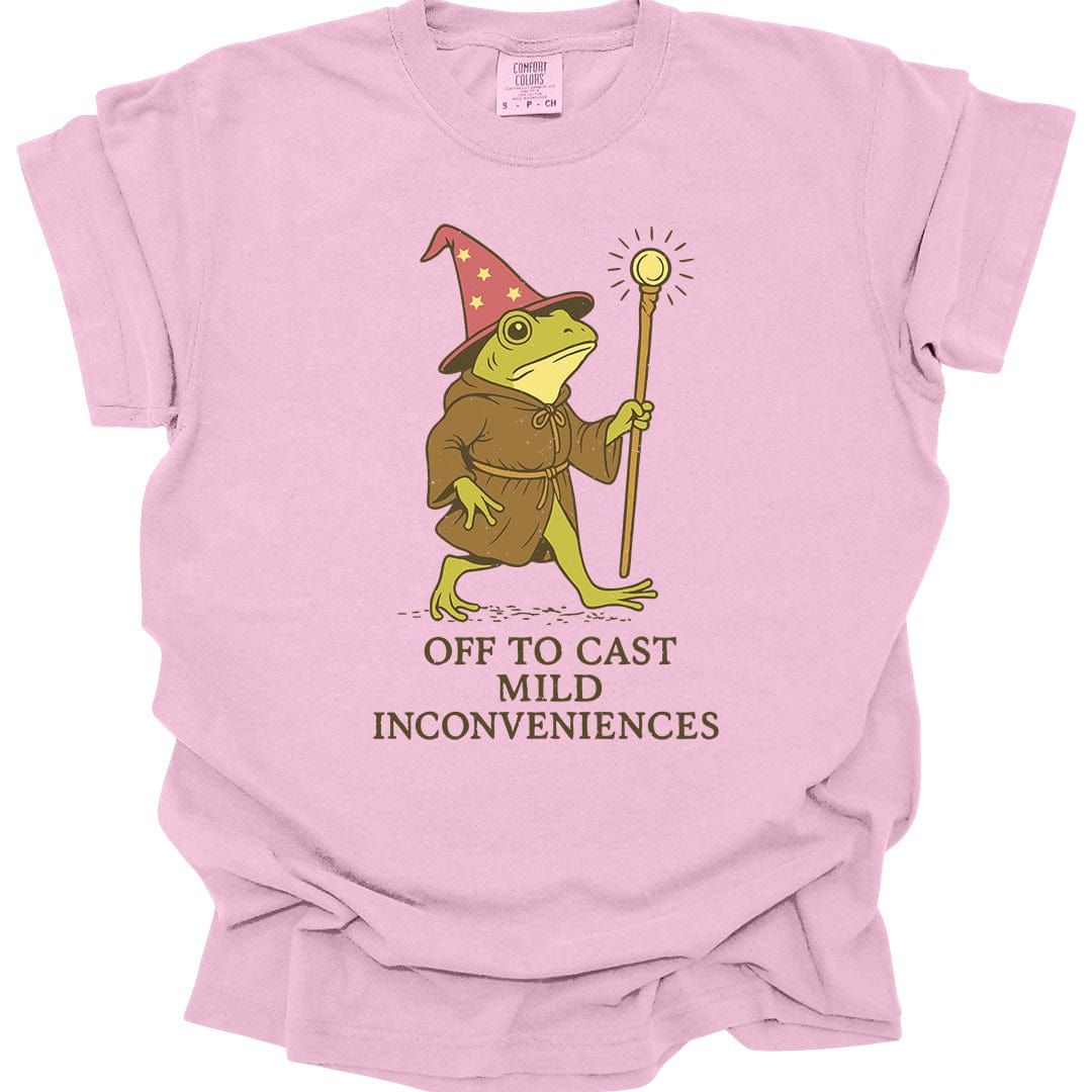 Off to Cast Mild Inconveniences – Wizard Frog T-Shirt - Comfort Colors