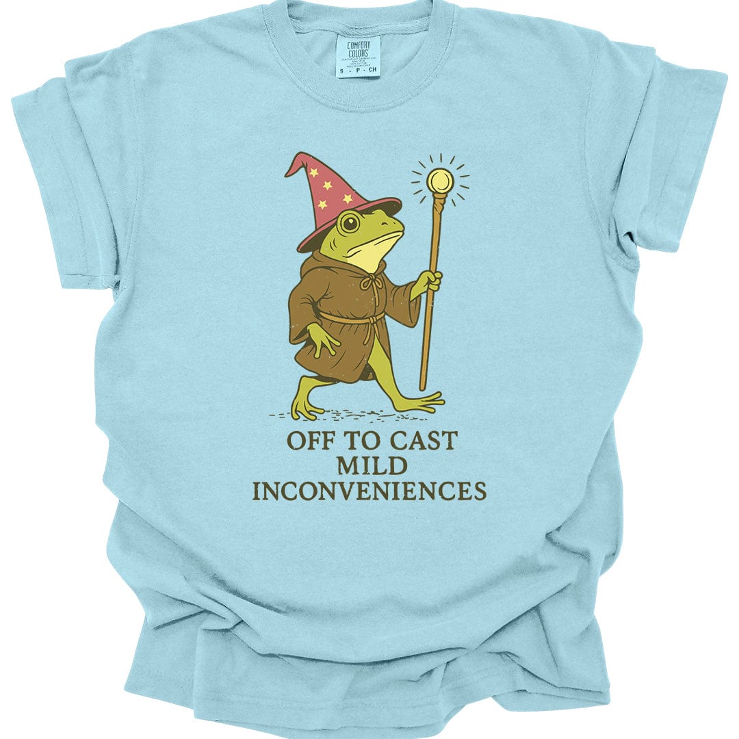 Off to Cast Mild Inconveniences – Wizard Frog T-Shirt - Comfort Colors
