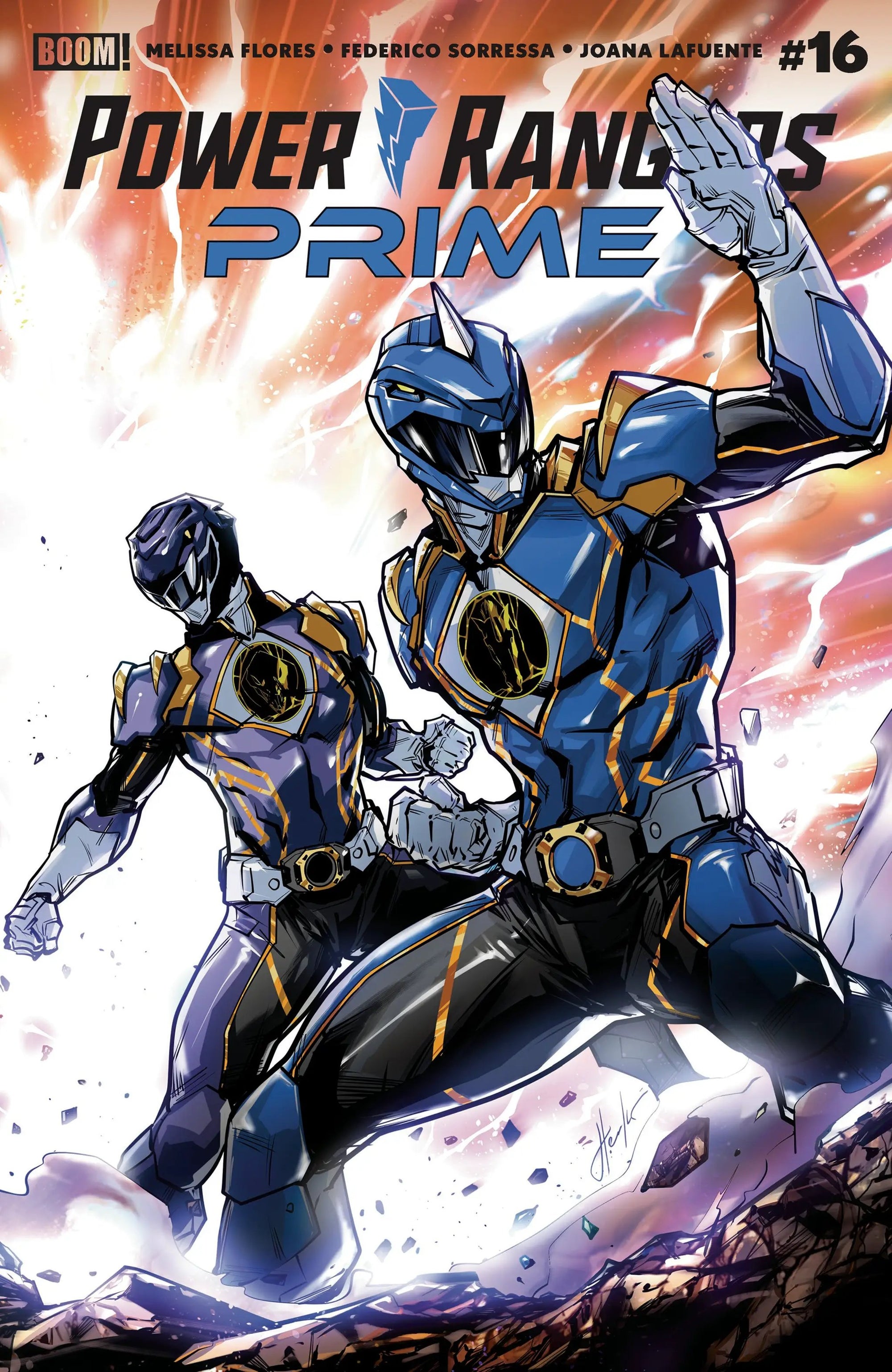 Power Rangers Prime #16 comic book by Penguin Random House featuring vibrant cover art with Power Rangers characters.