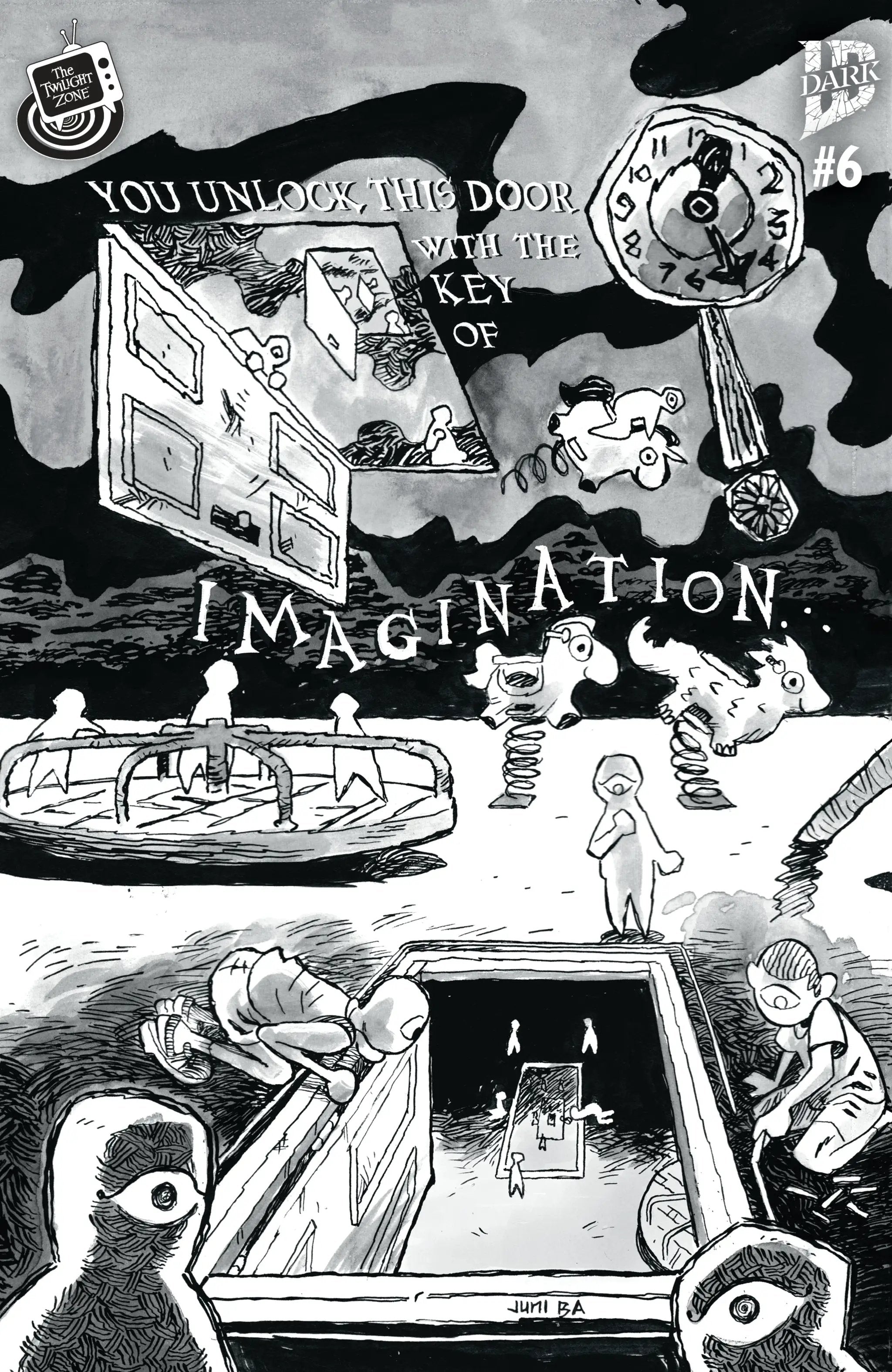 Cover of The Twilight Zone comic book #6 by Penguin Random House featuring eerie artwork and classic sci-fi imagery.