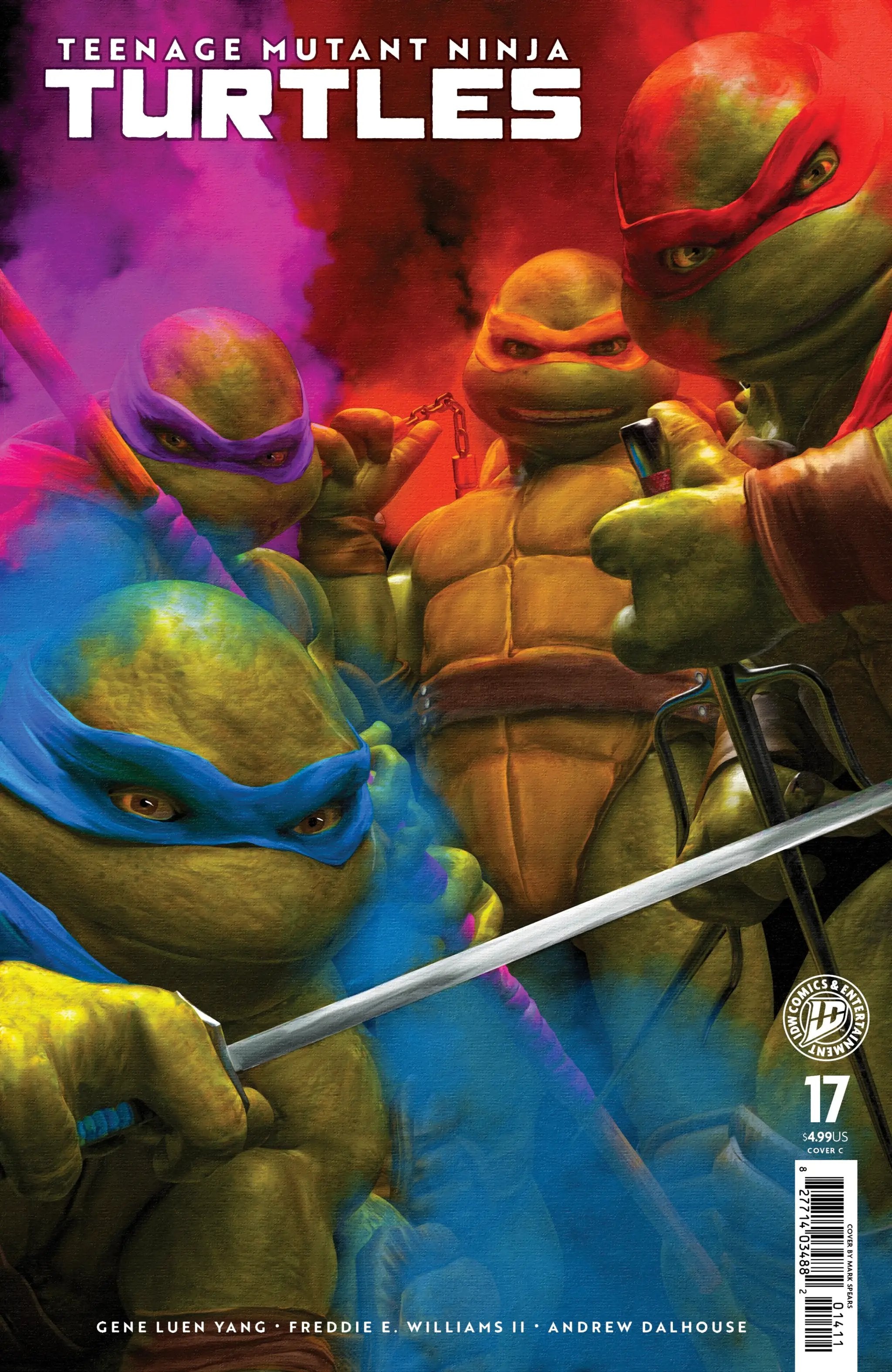 Teenage Mutant Ninja Turtles comic book #17 with colorful cover art featuring the turtles in action.