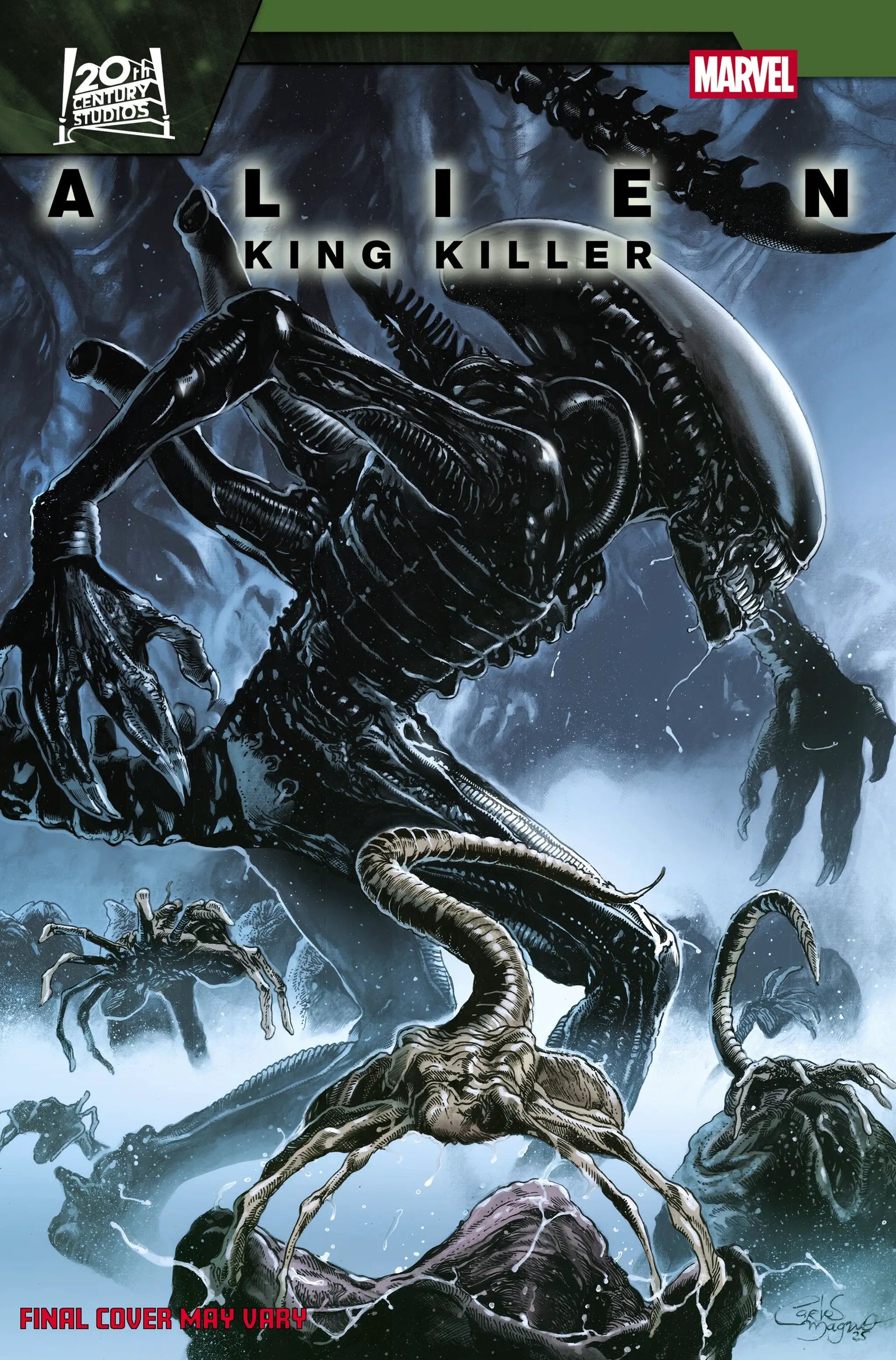 Comic book titled Alien: King Killer #1 Carlos Magno Variant, featuring detailed cover art in a Penguin Random House publication.