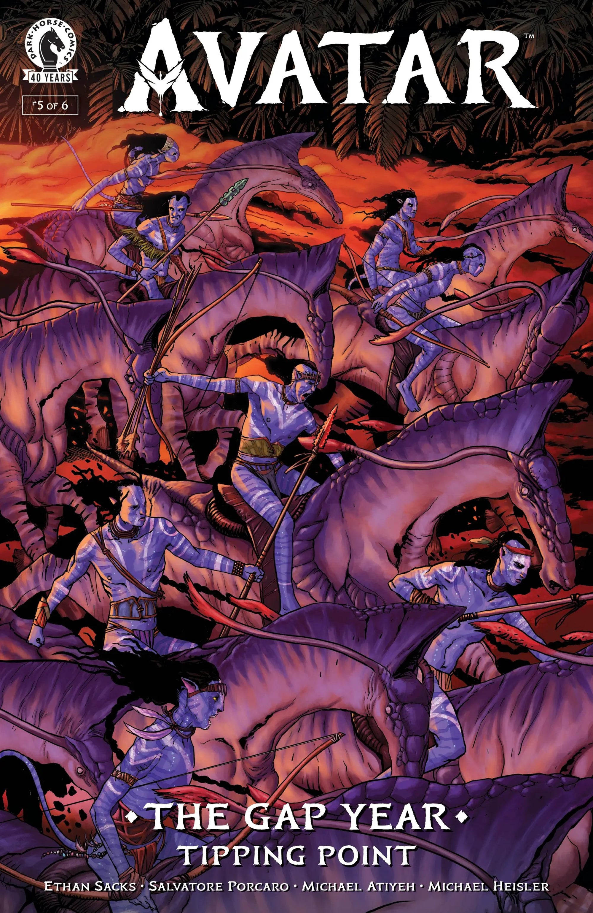 Comic book Avatar: The Gap Year—Tipping Point #5 by Salvatore Porcaro, featuring colorful cover art and character illustrations.