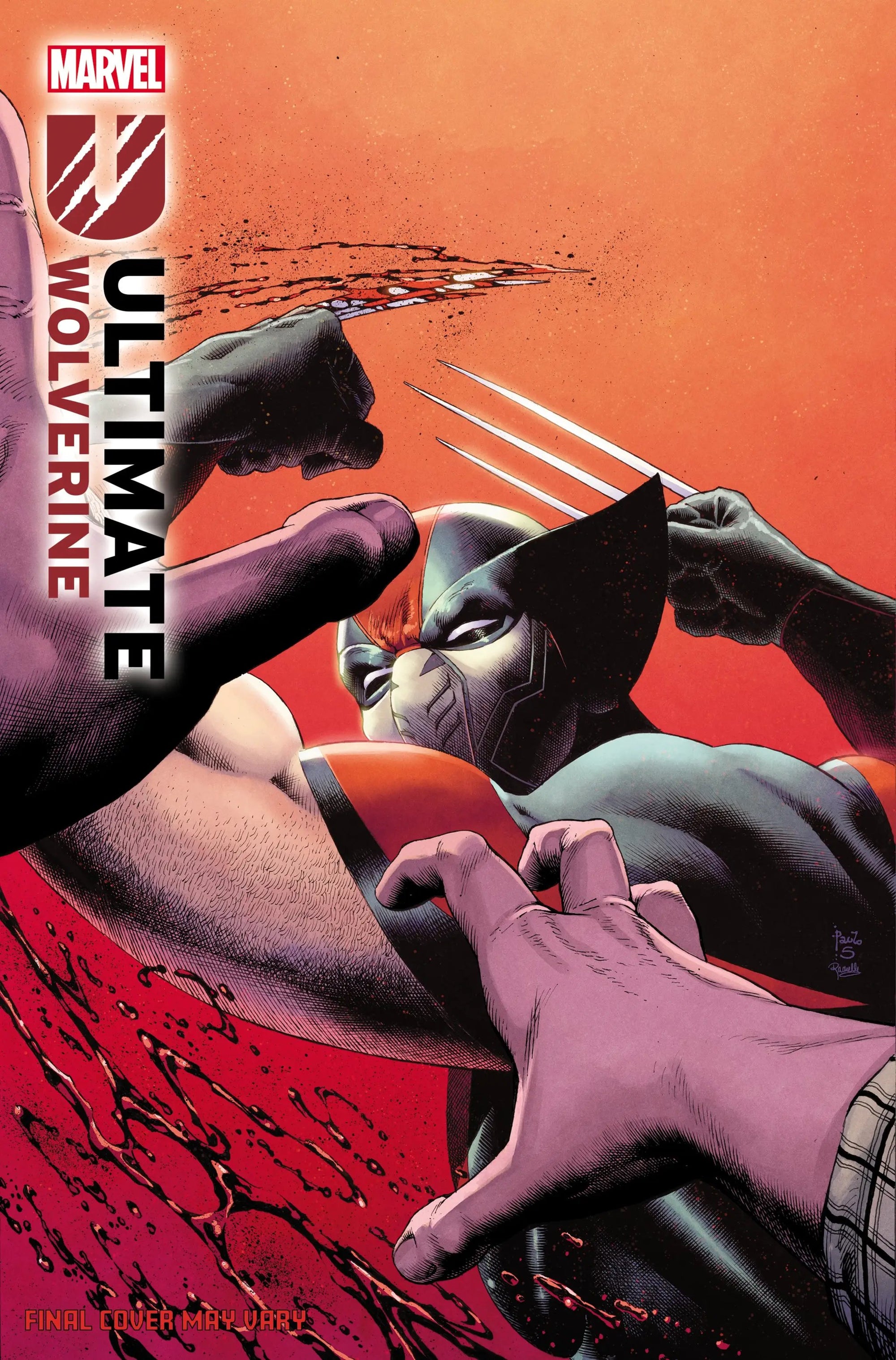 Ultimate Wolverine #15 comic book by Paulo Siqueira variant cover, featuring Wolverine in a dynamic action pose.