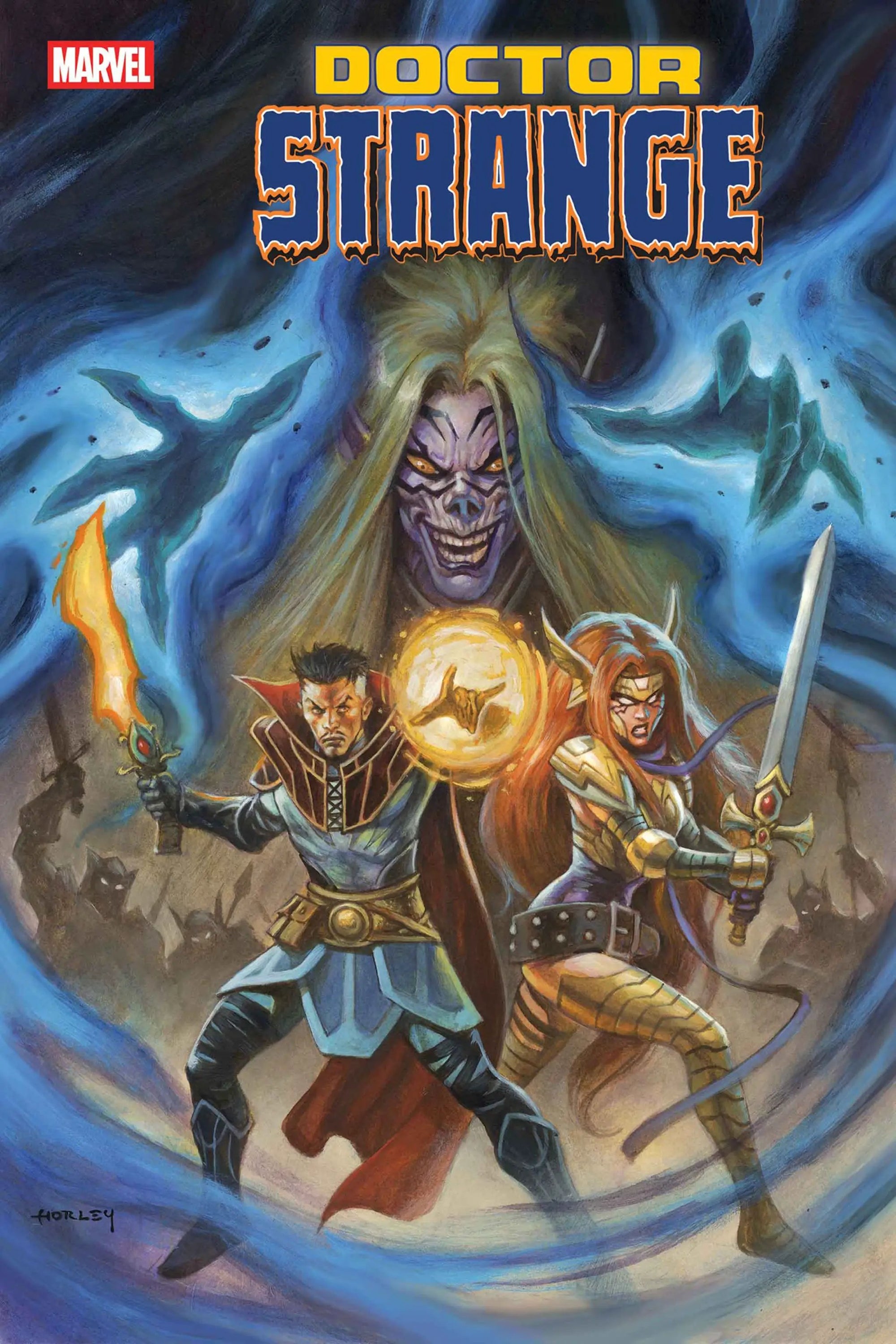 Comic book cover for Doctor Strange #5 published by Penguin Random House, featuring Doctor Strange in mystical action.