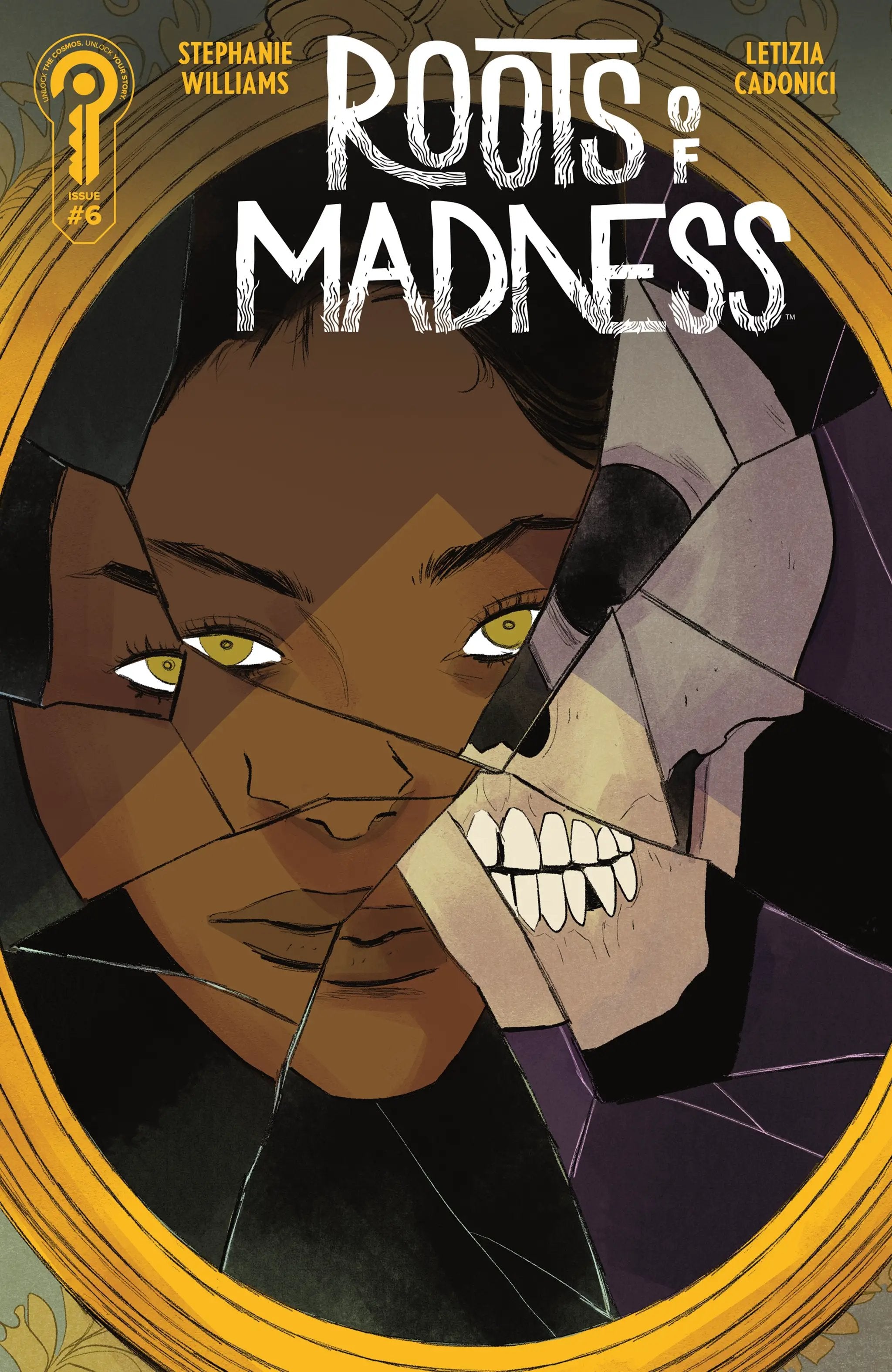 Cover of Roots of Madness #6 comic book featuring dark, intense artwork from Penguin Random House.