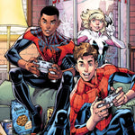 Cover image of Amazing Spider-Man: Spider-Versity #1 Todd Nauck variant comic book featuring Spider-Man characters and vibrant artwork.
