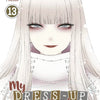 Cover image of "My Dress-Up Darling 13" graphic novel by Penguin Random House, featuring colorful anime-style artwork.