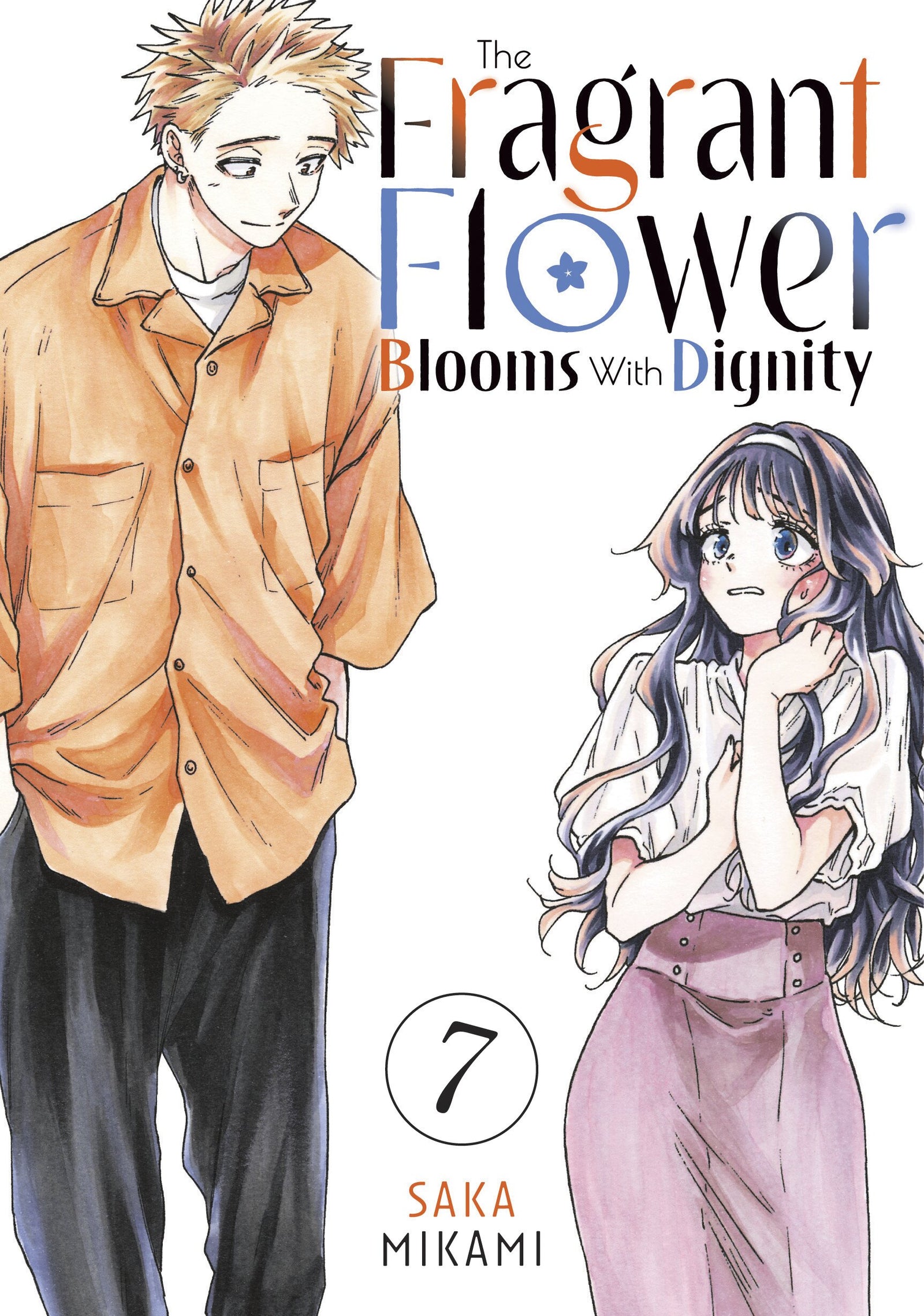 Cover of The Fragrant Flower Blooms With Dignity 7 graphic novel, published by Penguin Random House, featuring floral artwork.
