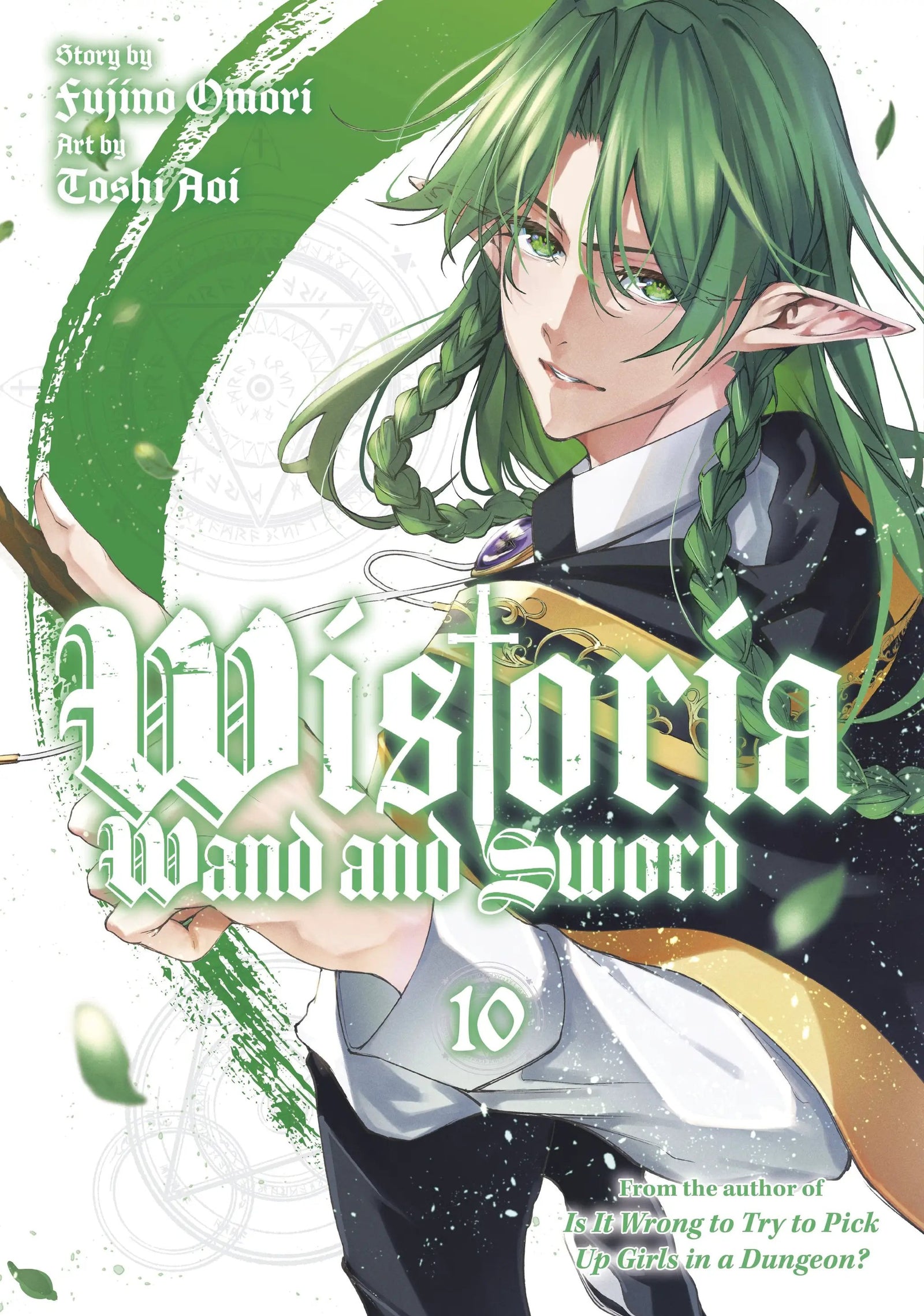 Cover of the graphic novel Wistoria: Wand and Sword 10, featuring fantasy-themed artwork with a mystical wand and sword in vibrant colors.