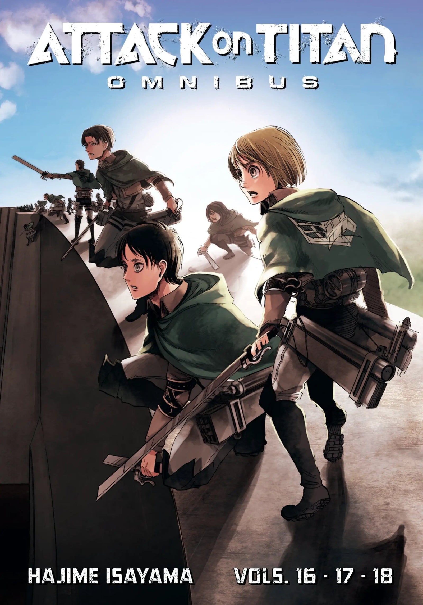 Attack on Titan Omnibus 6 trade paperback by Penguin Random House featuring volumes 16-18 in a colorful cover design.