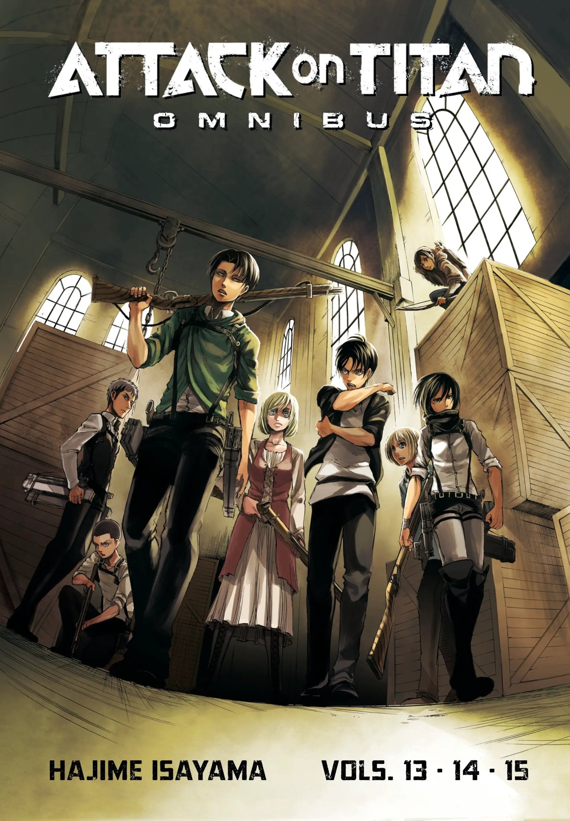 Attack on Titan Omnibus 5 trade paperback by Penguin Random House showing the cover with manga artwork from Vol. 13-15.