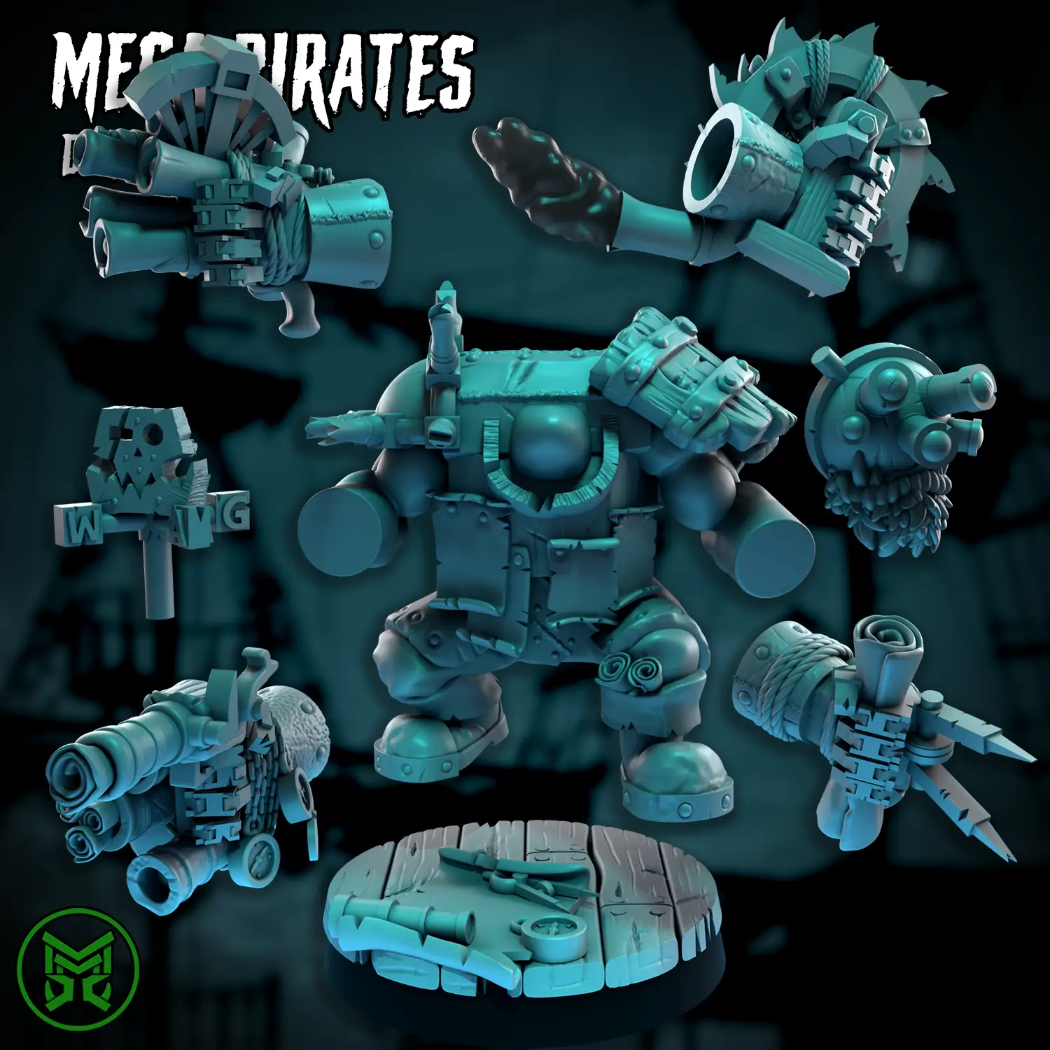 3d Printed Da Pirate Navigatah by Mekka Miniatures by Last Hope Miniatures
