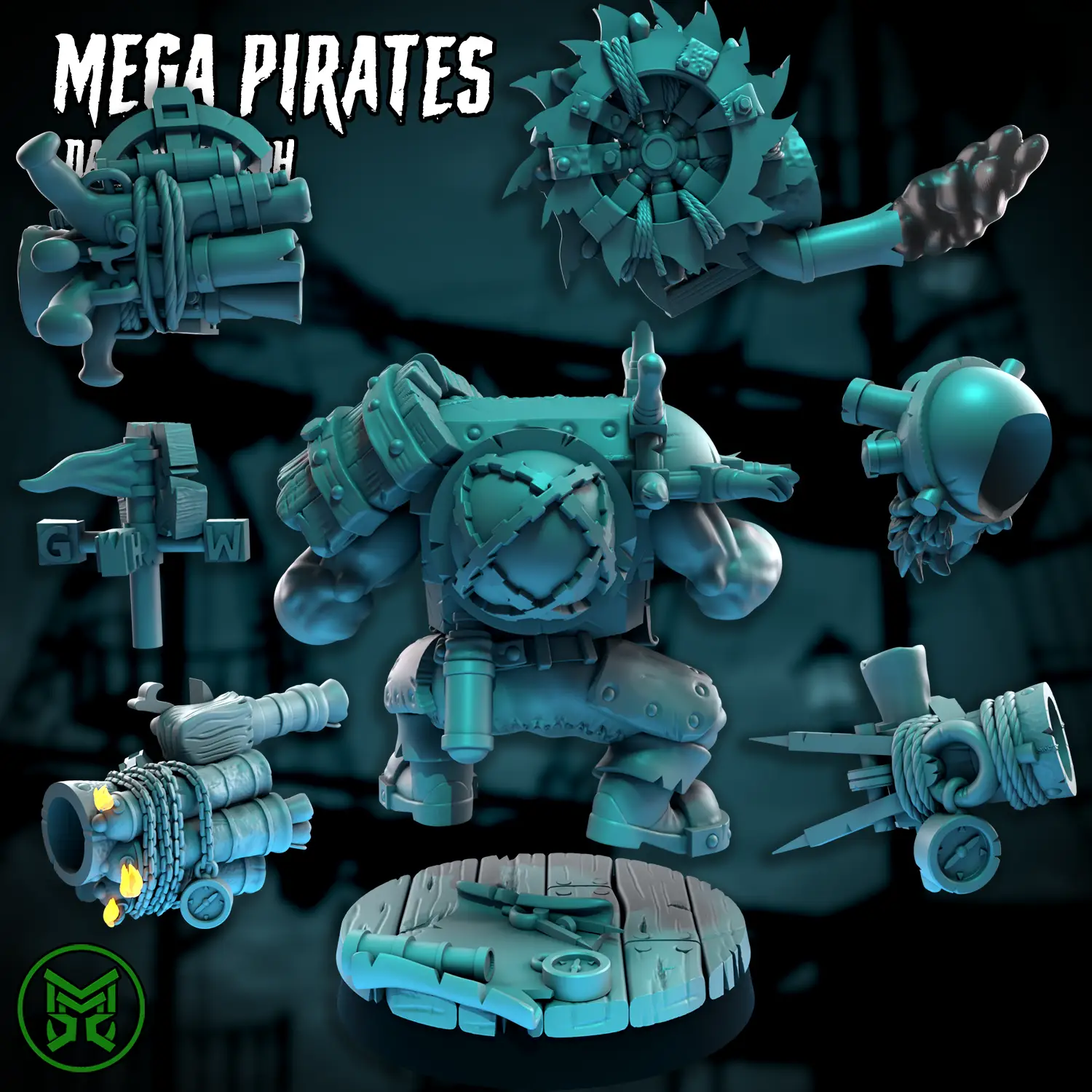 3d Printed Da Pirate Navigatah by Mekka Miniatures by Last Hope Miniatures