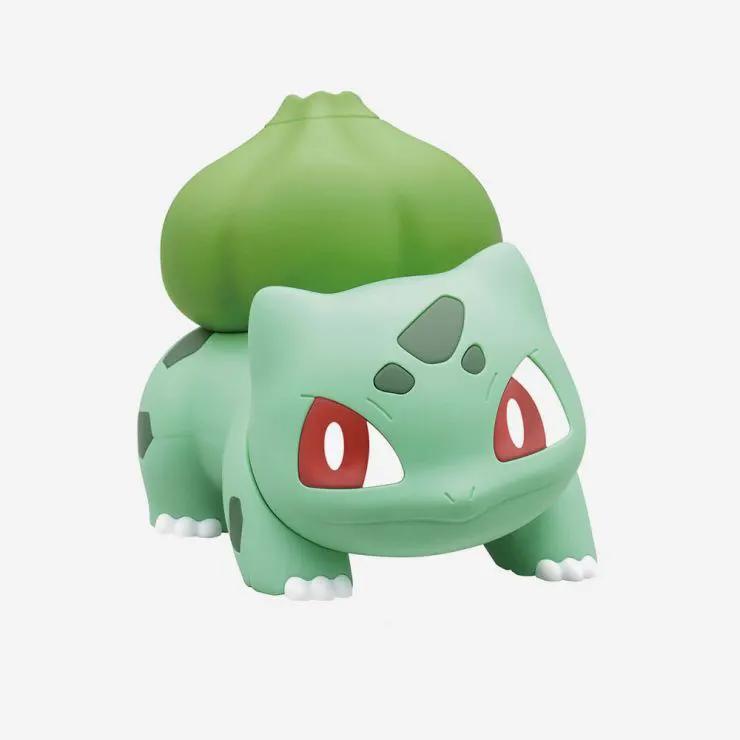 Bulbasaur Pokémon model kit from THE MIGHTY HOBBY SHOP, assembled figure showing detailed design and vibrant colors.