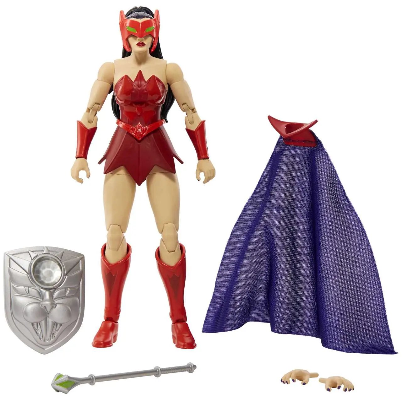 7-inch Masters of the Universe Masterverse Catra action figure by THE MIGHTY HOBBY SHOP, featuring detailed costume and pose.