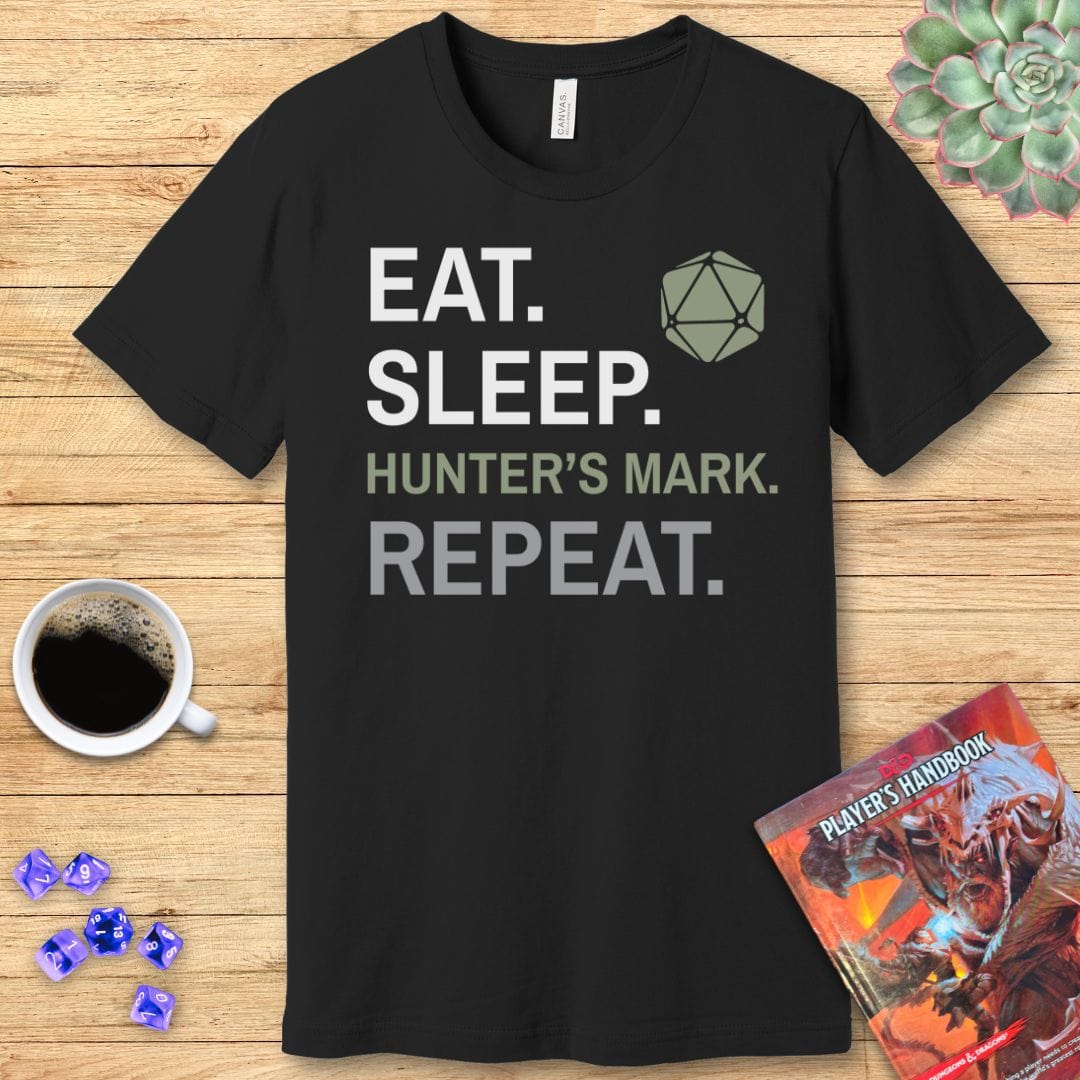 Ranger Class T-Shirt – 'Eat, Sleep, Hunter's Mark, Repeat'