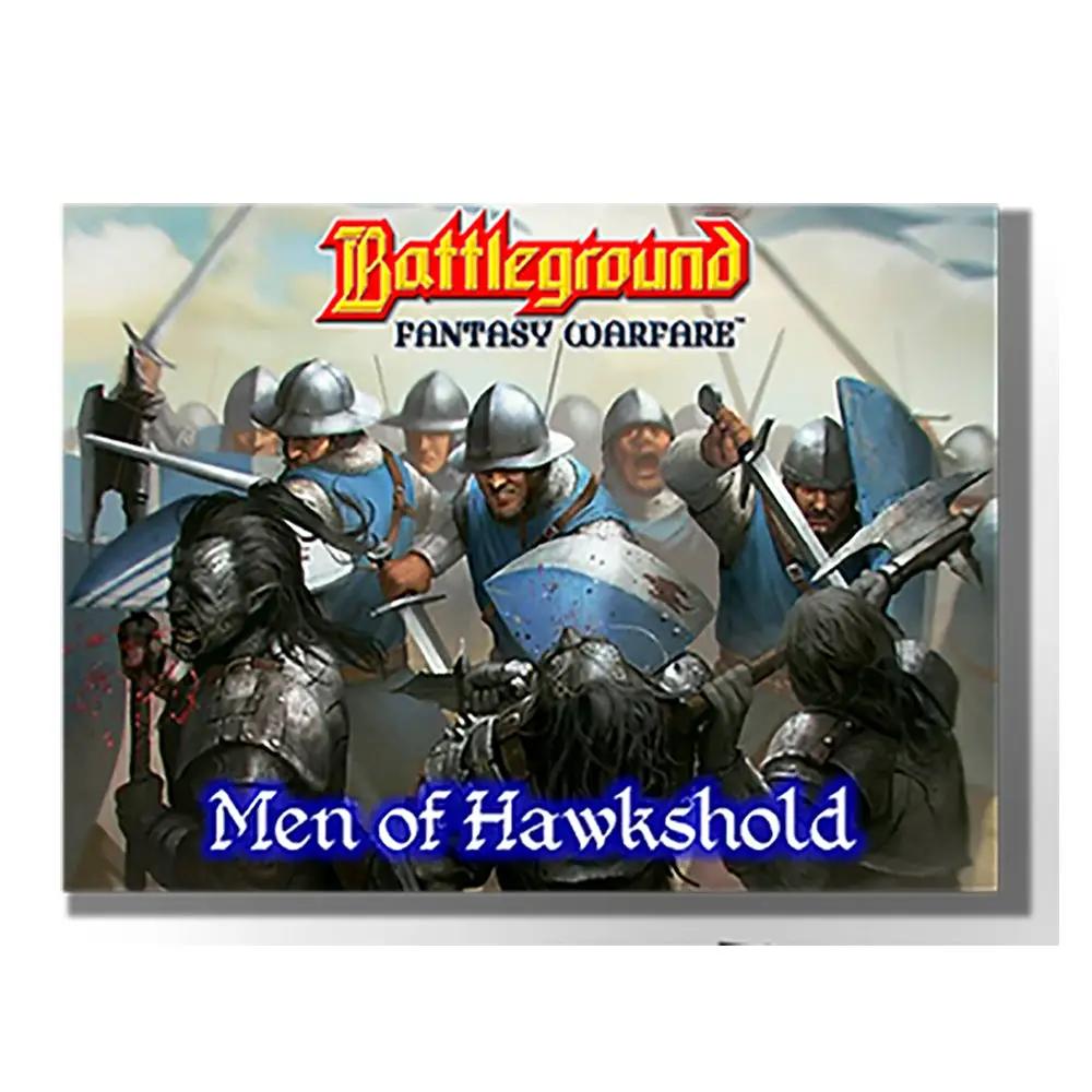 Men of Hawkshold card game by Rattrap Productions, featuring a deck of illustrated fantasy-themed playing cards.