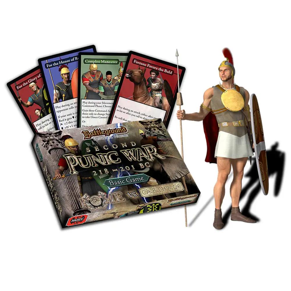 Second Punic War starter set card game by Rattrap Productions featuring historical-themed cards and game components displayed.