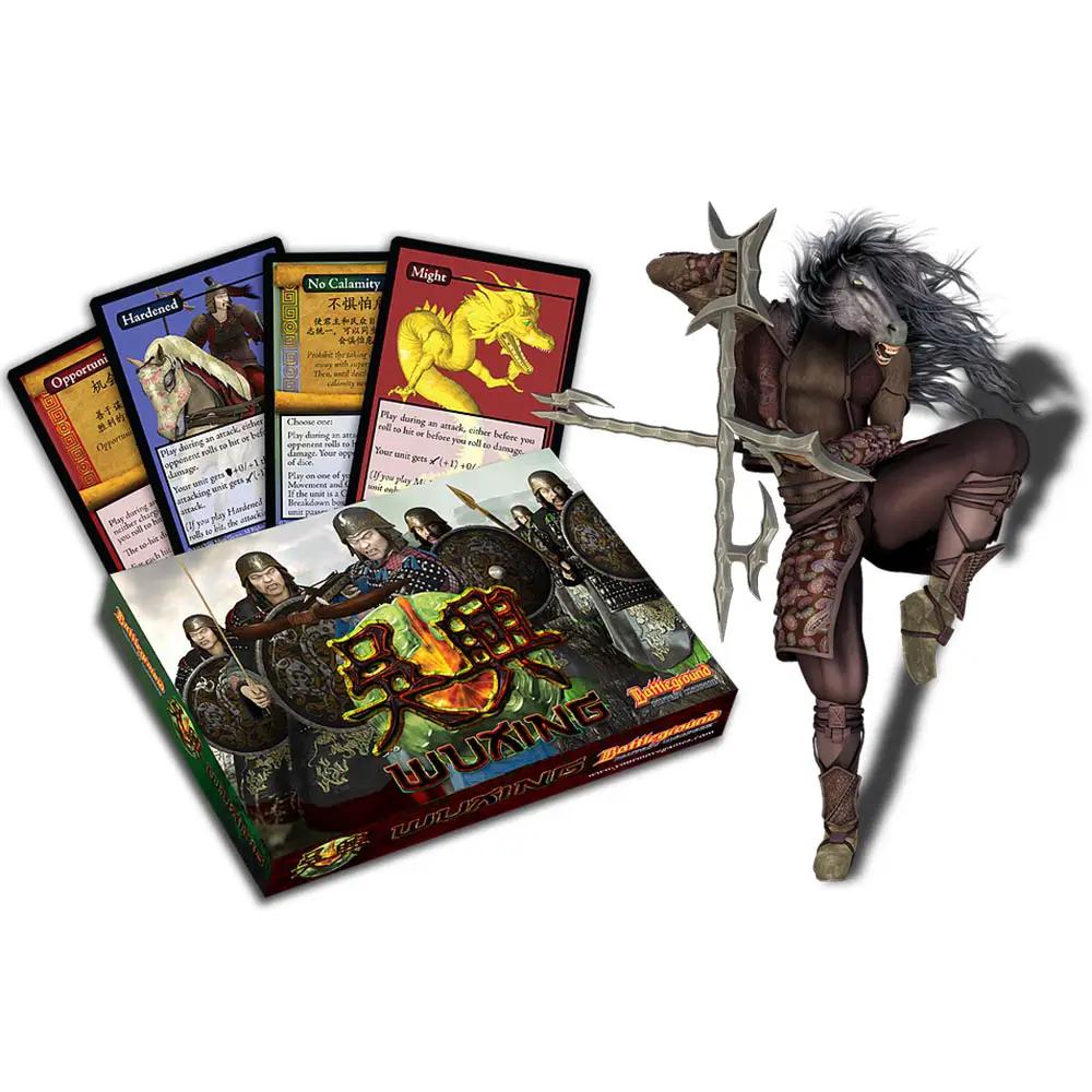 Wuxing card game by Rattrap Productions featuring colorful, traditional Chinese-inspired artwork on the game cards.