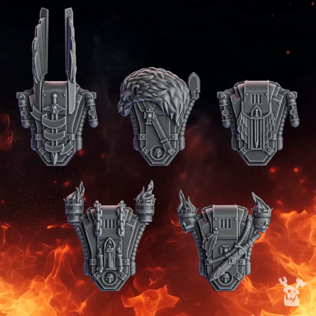 3D Printed Pactum Aeternum Knight Backpacks x10 by DakkaDakka by Last Hope Miniatures